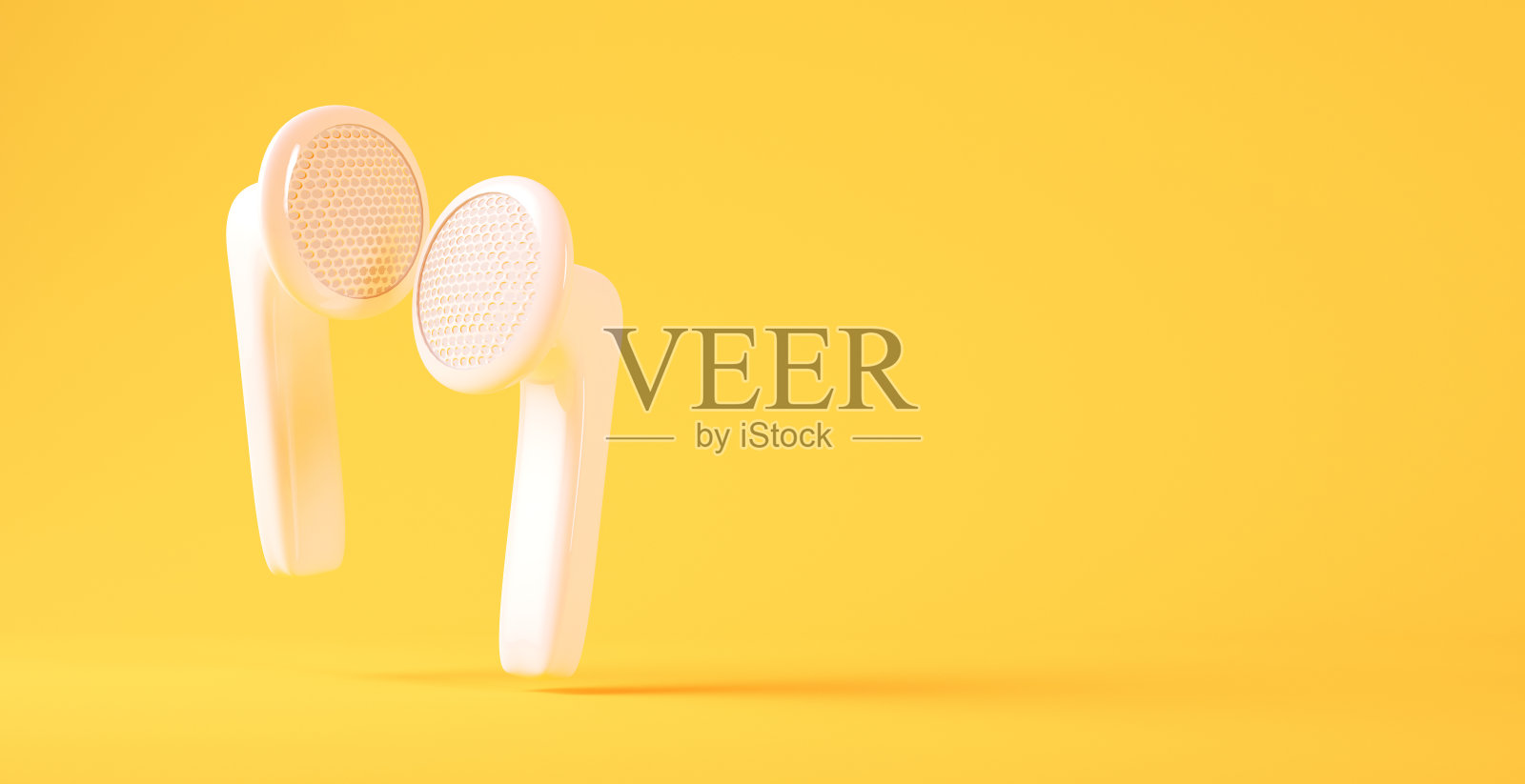 白色无线耳机背景照片摄影图片