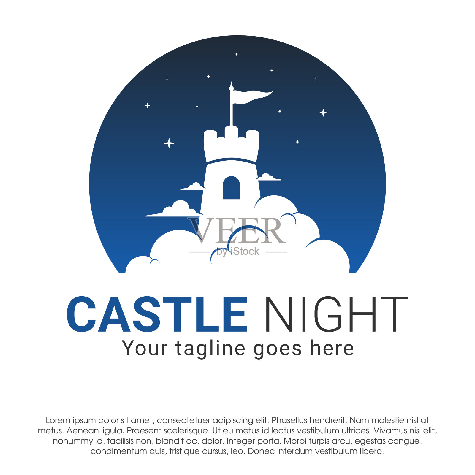 要塞城堡塔矢量插画图片素材