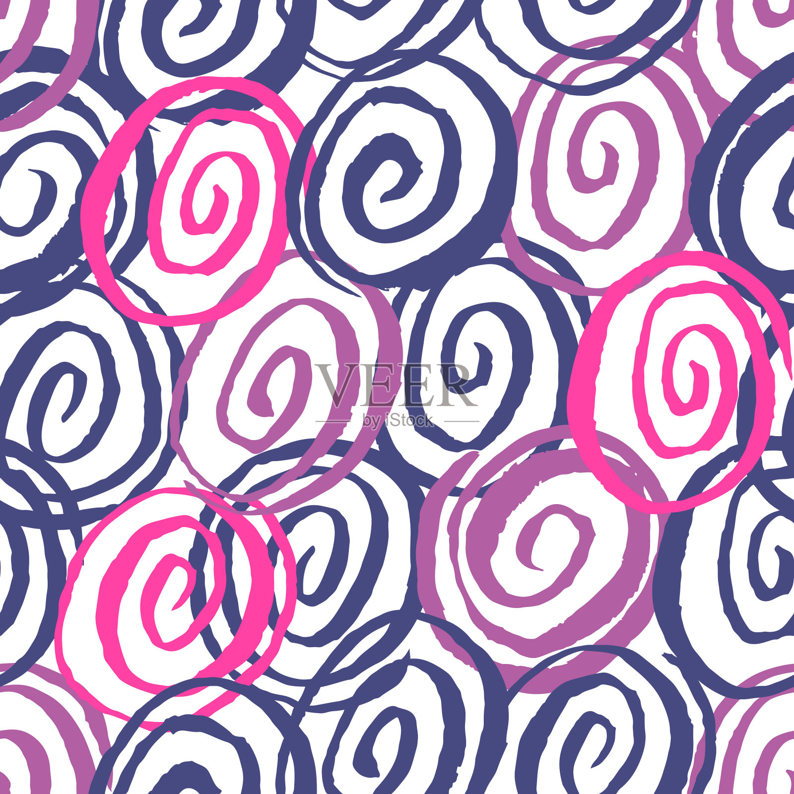 无缝的螺旋模式插画图片素材