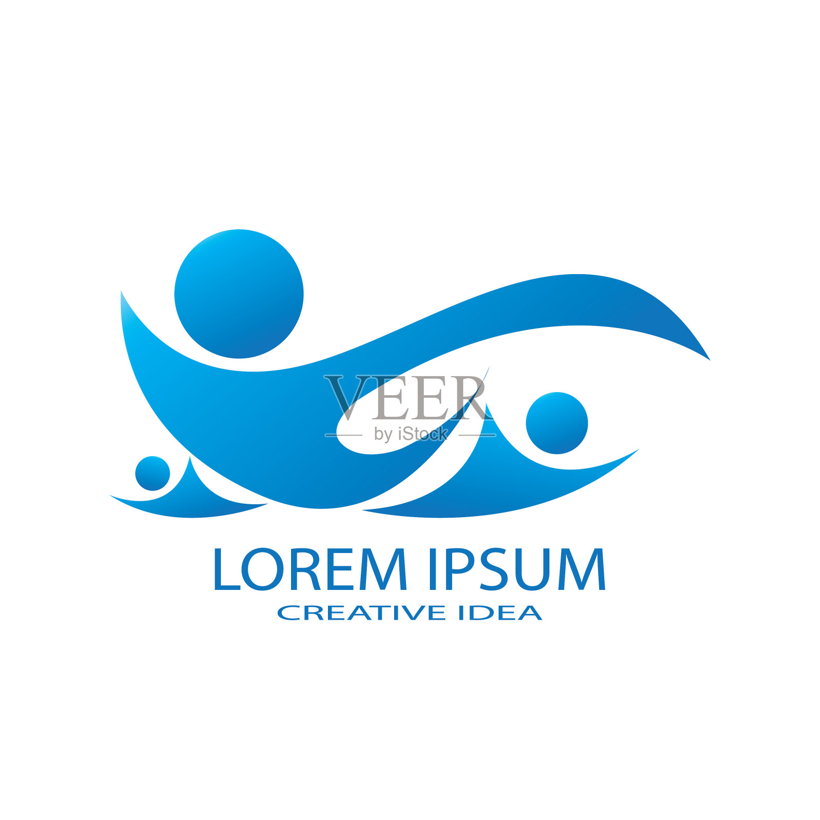 人体标志设计理念插画图片素材