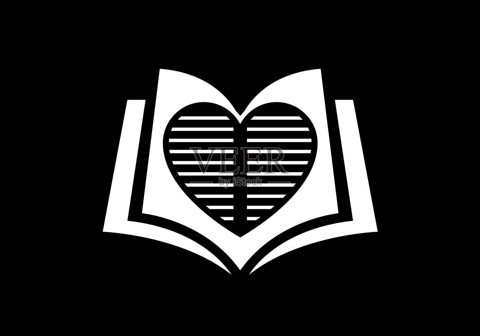 创意书籍概念标志设计模板插画图片素材