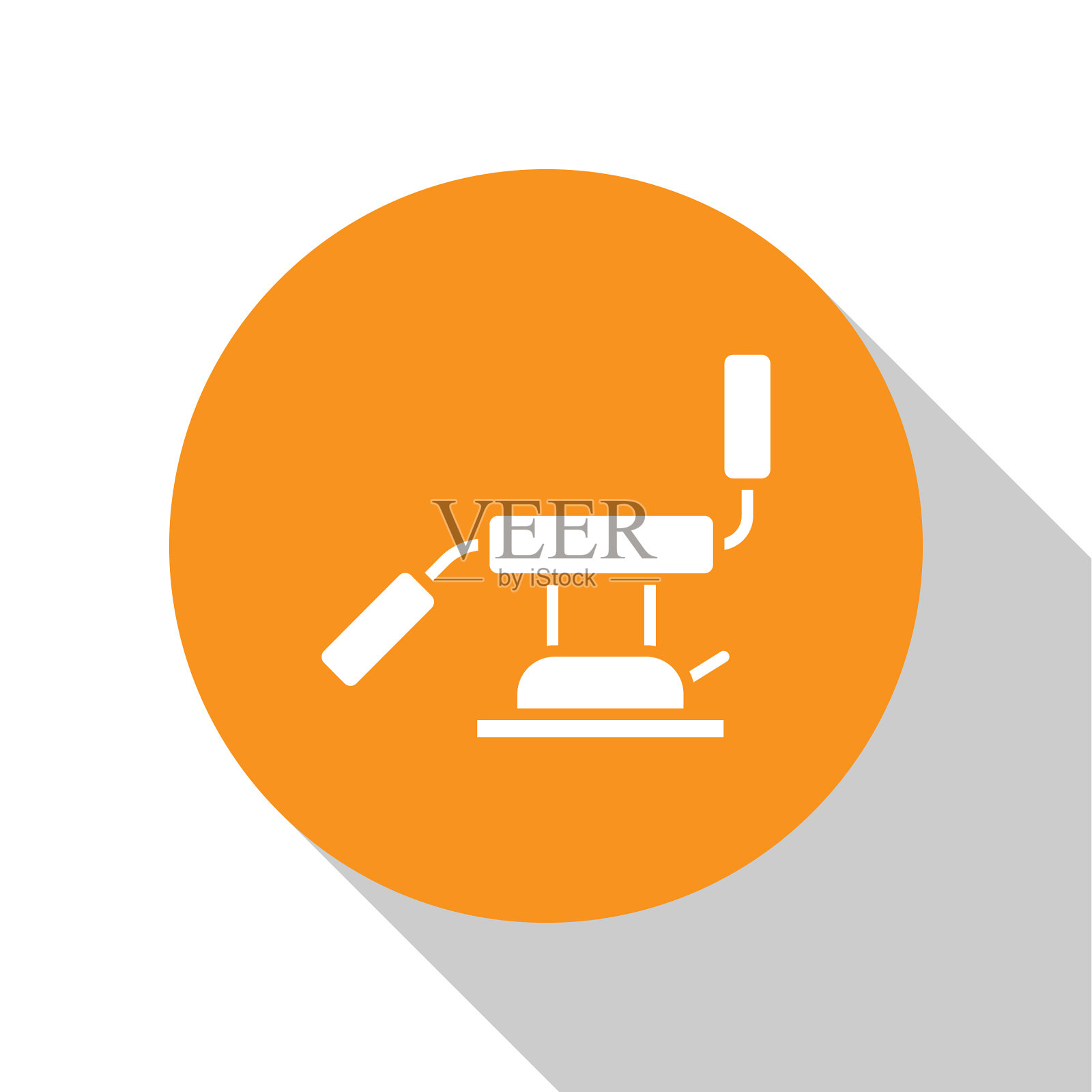 白色医疗牙科椅子图标孤立在白色插画图片素材