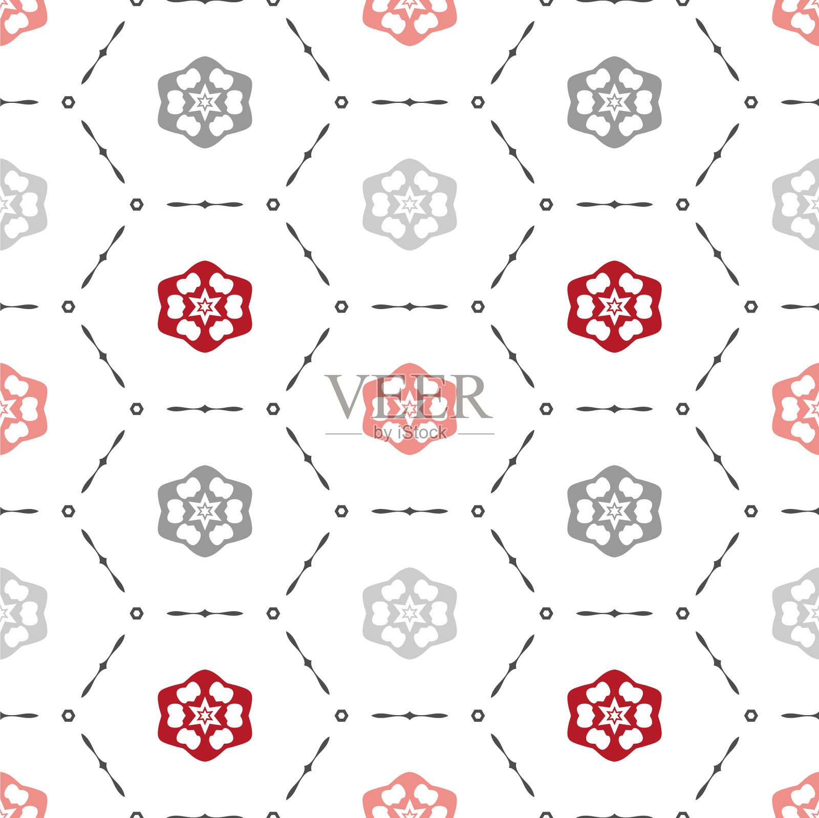 现代几何无缝图案设计插画图片素材