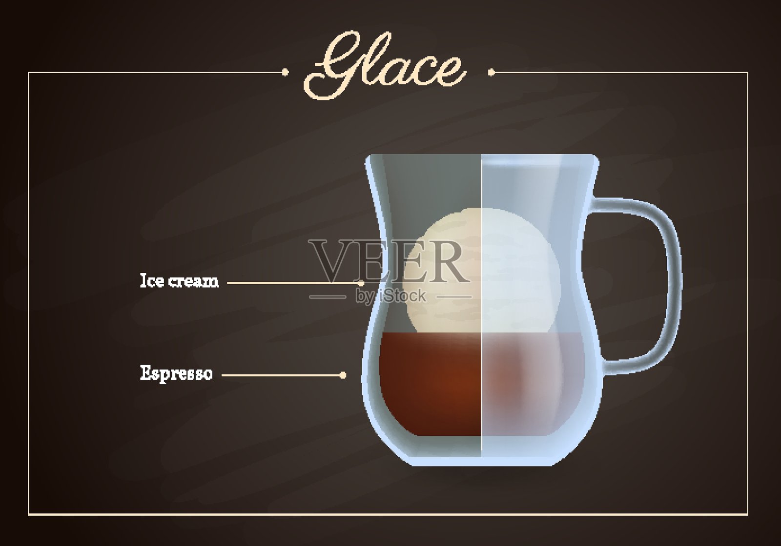 格蕾丝咖啡饮品配方插画图片素材