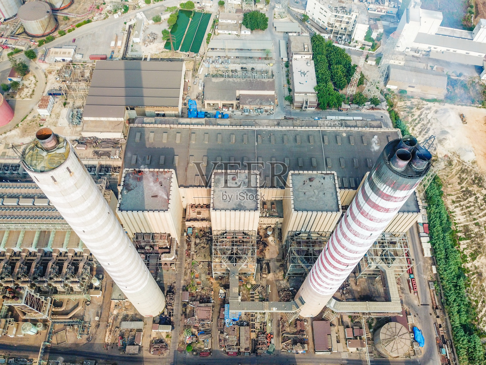 黎巴嫩发电厂鸟瞰图照片摄影图片