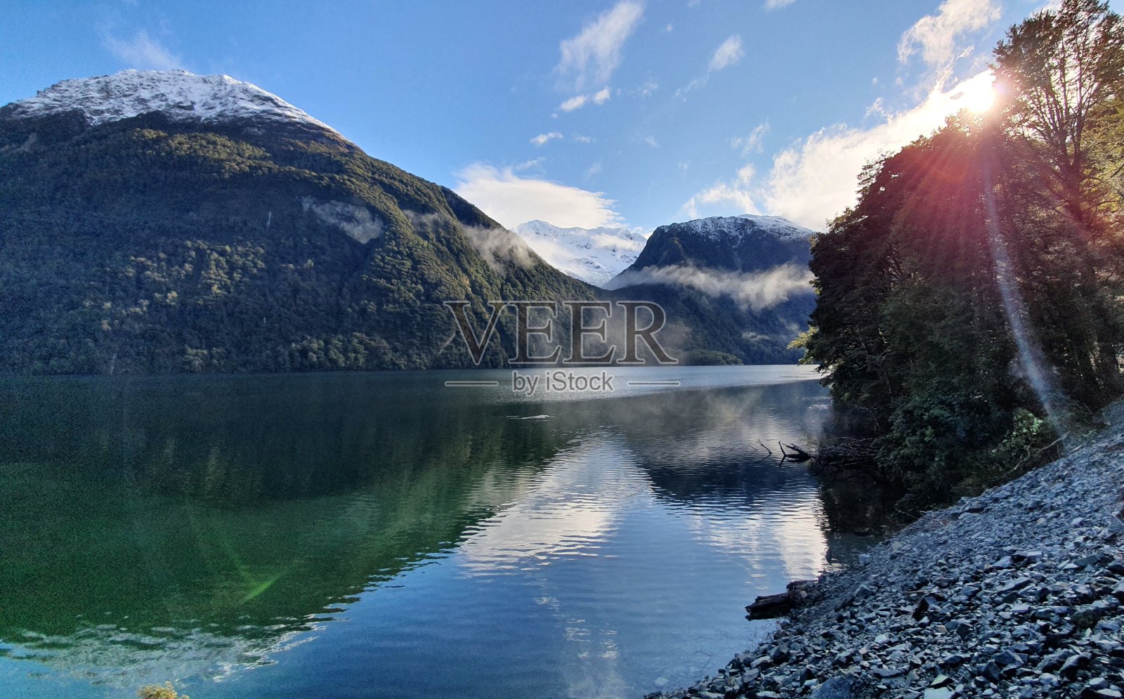 新西兰的湖泊照片摄影图片