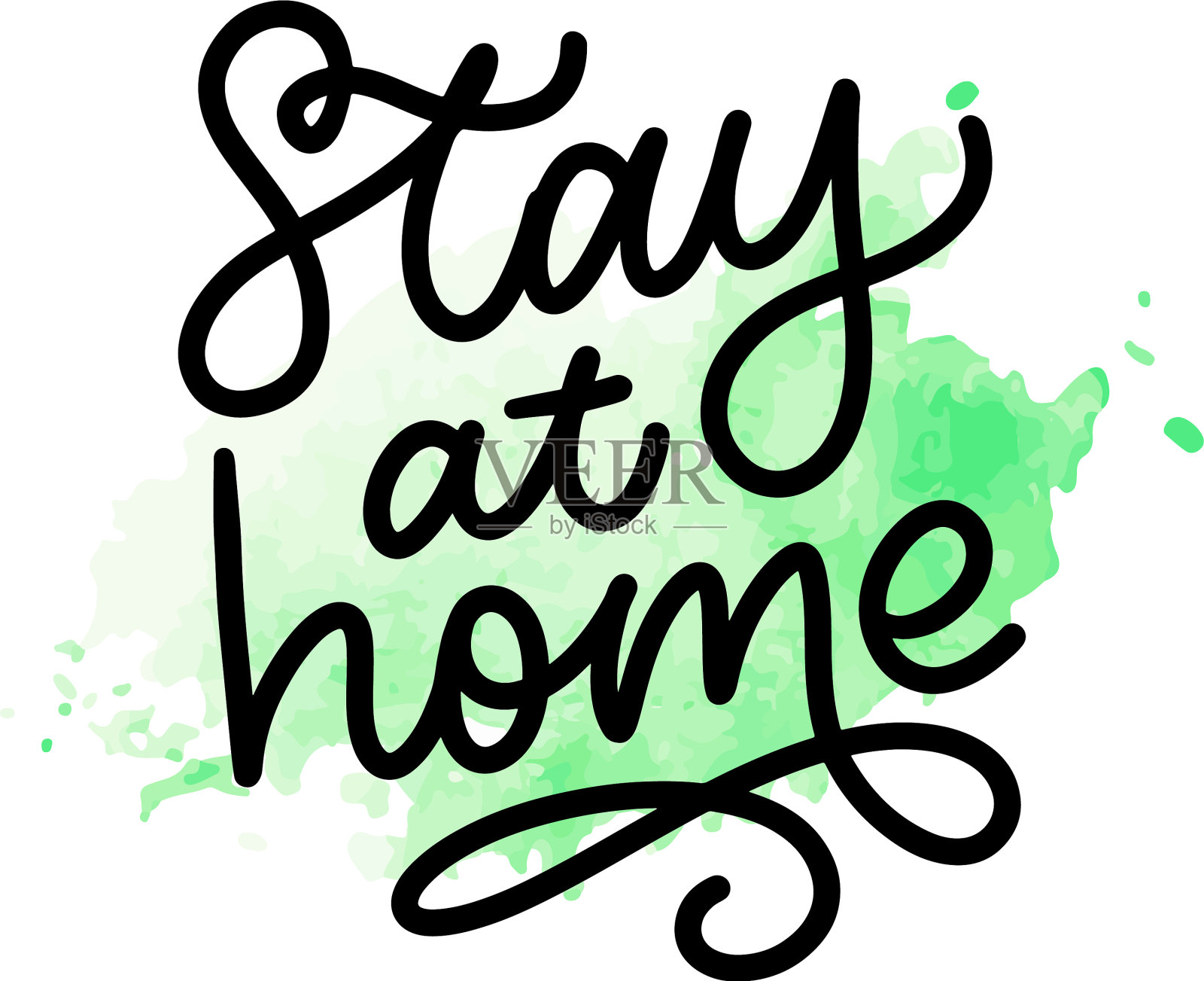 口号居家安全隔离大流行插画图片素材