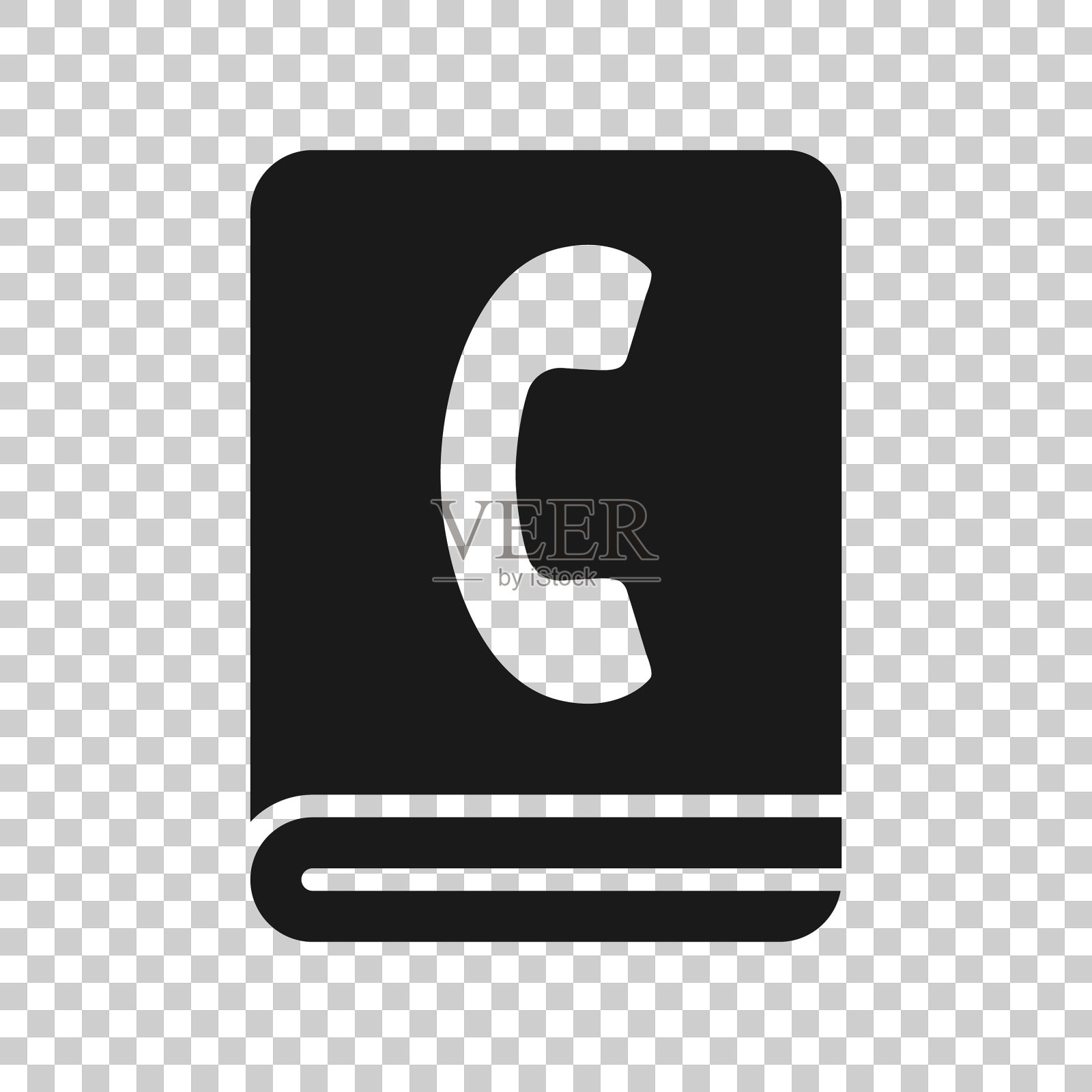 地址电话簿图标在平面风格的电话插画图片素材