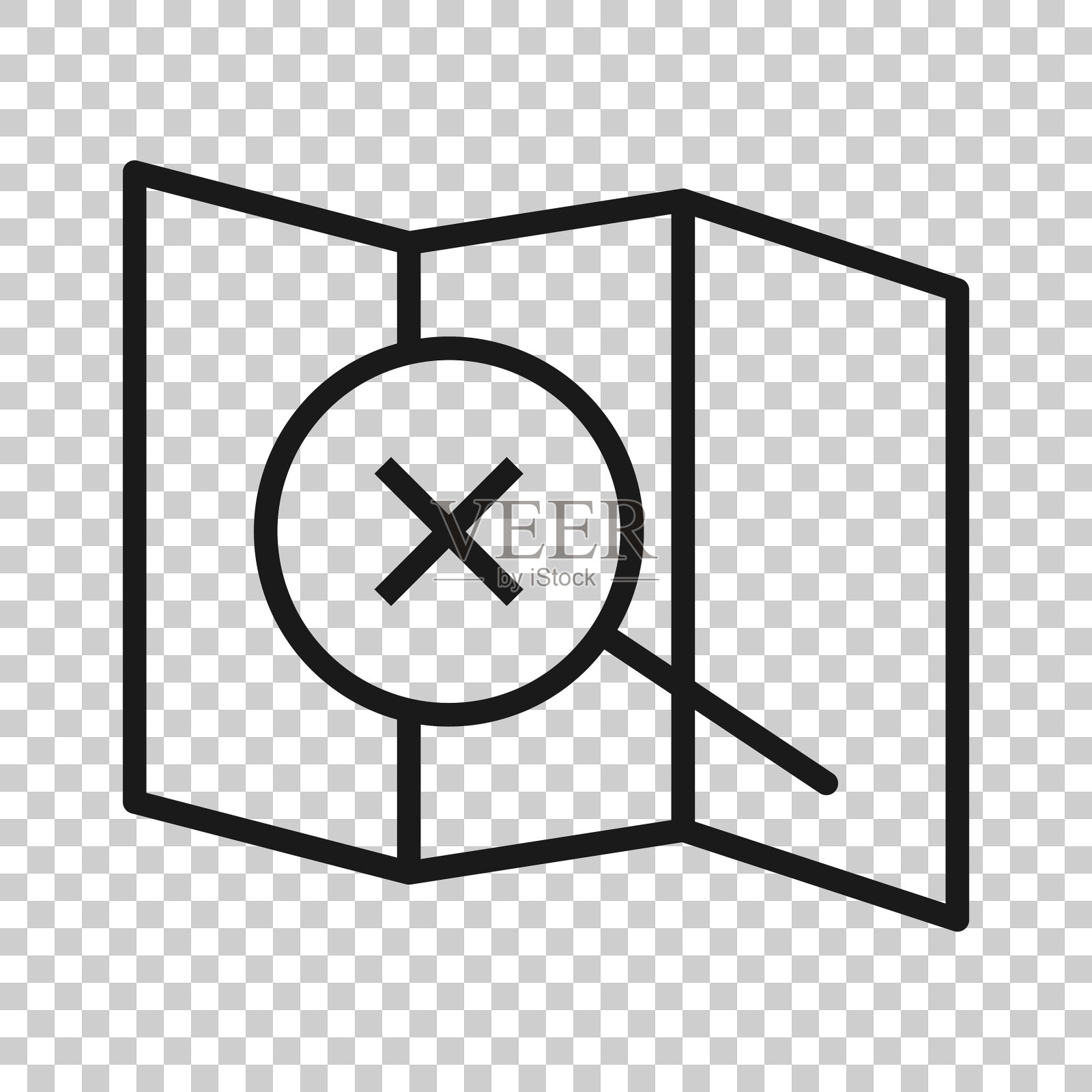 地图大头针图标在平面风格的GPS导航上插画图片素材