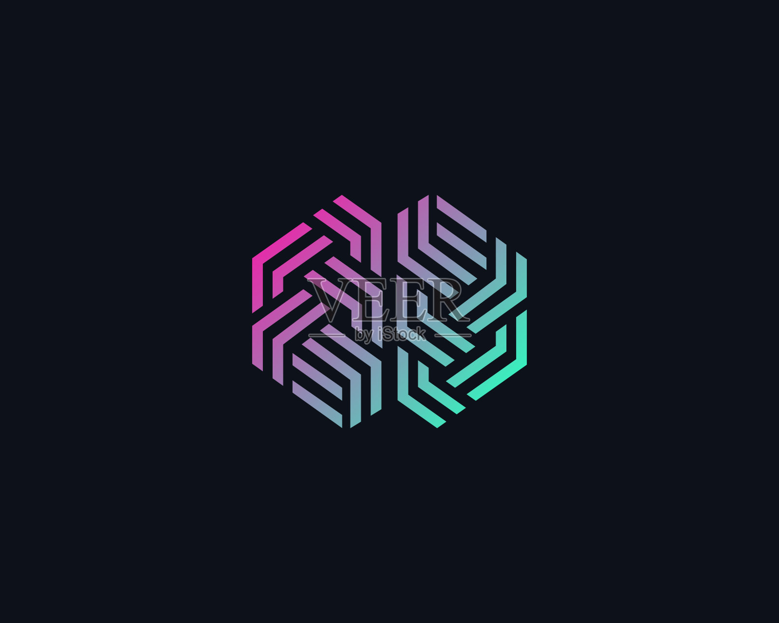 脑梯度标志剪影设计向量模板线性风格。头脑风暴，思考想法，标志，概念，大纲图标插画图片素材