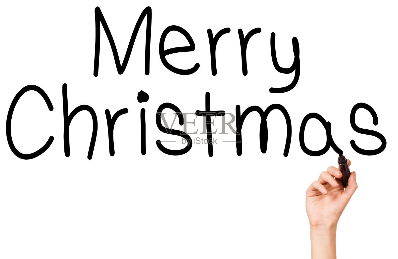 手写圣诞快乐照片摄影图片