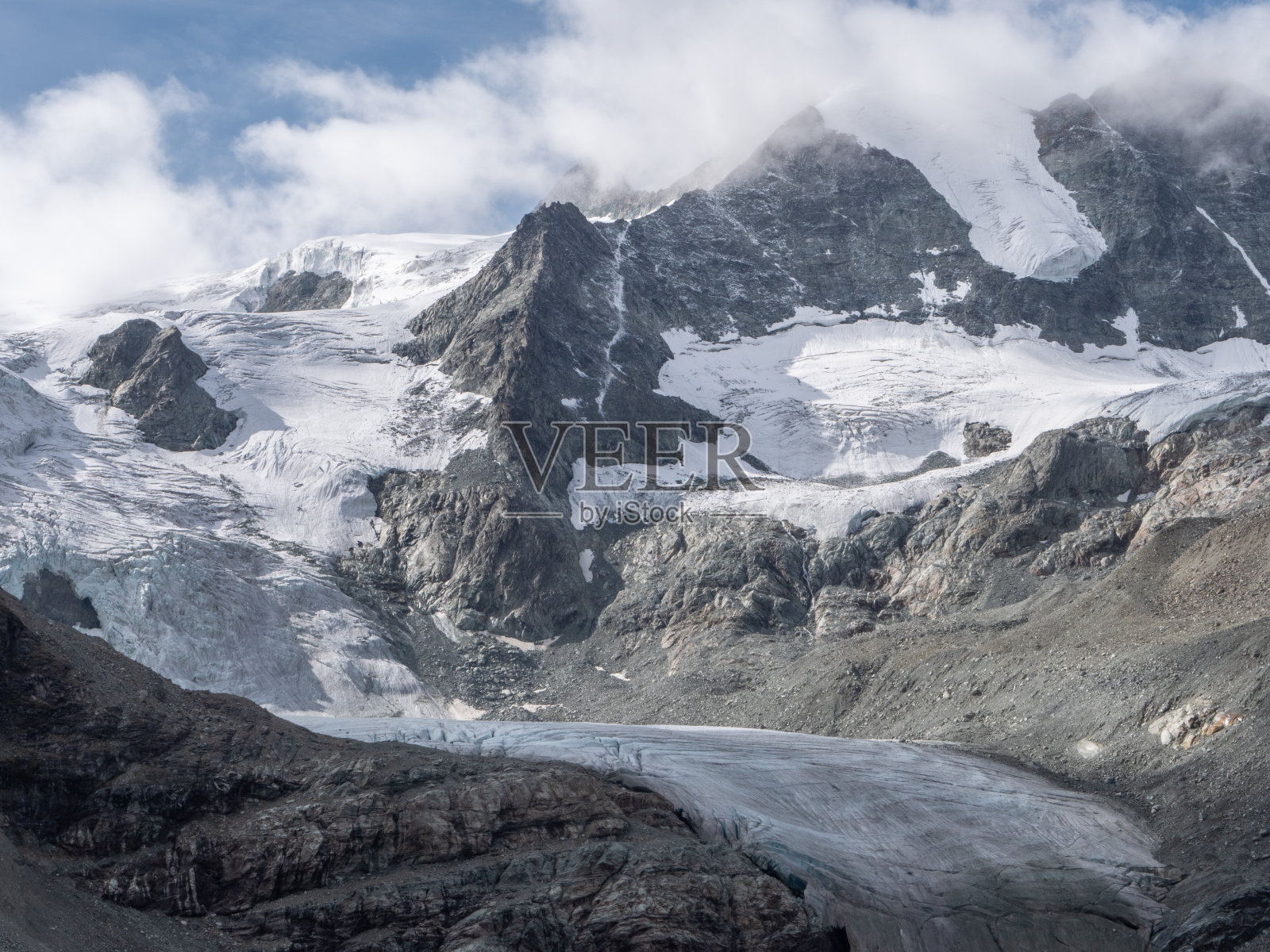 莫瑞冰川，瓦莱州坎顿，瑞士照片摄影图片