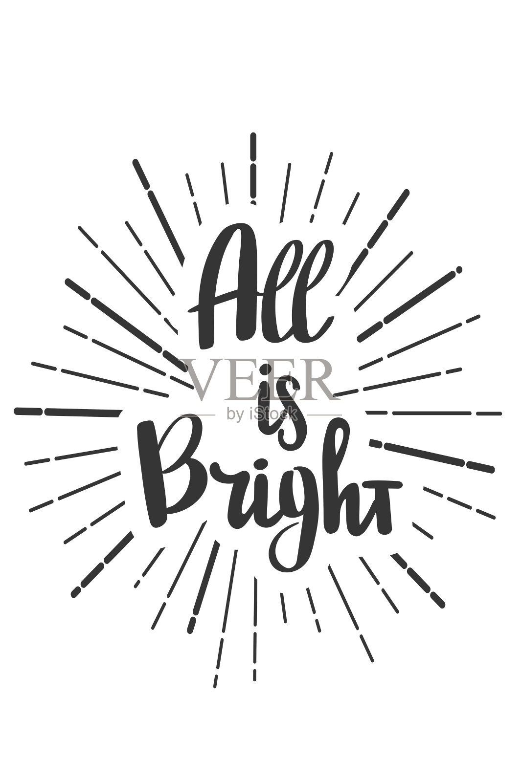 所有是明亮的圣诞祝福字母涂鸦风格。插画图片素材