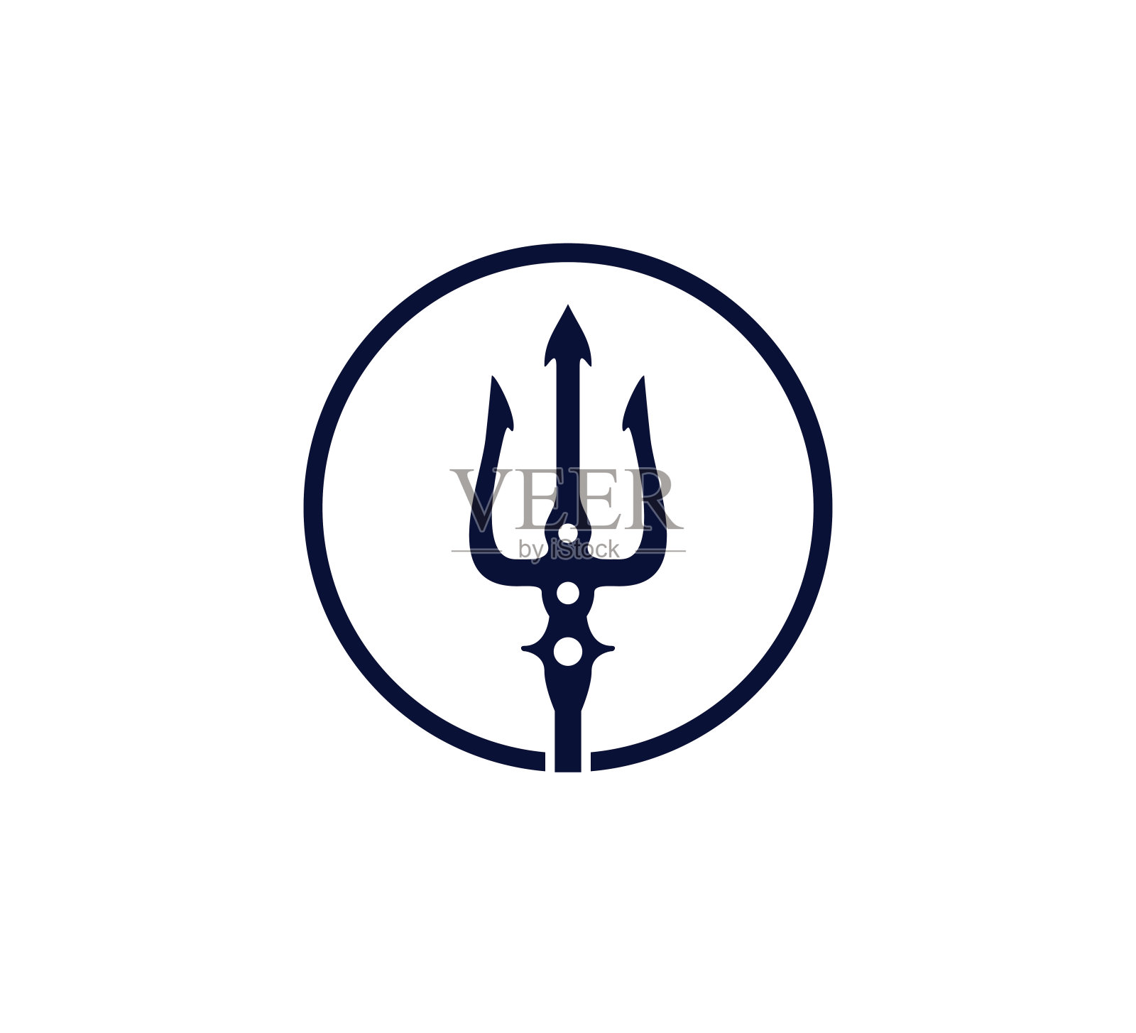 三叉叉圆矢量图标设计模板插画图片素材