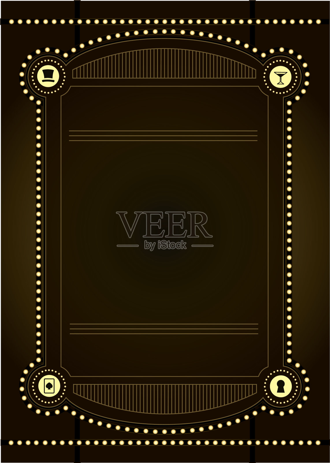 禁酒令时代背景与框架设计插画图片素材