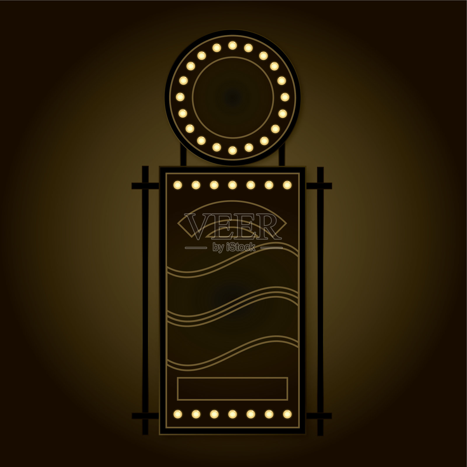 禁酒令时期的木板路标志插画图片素材