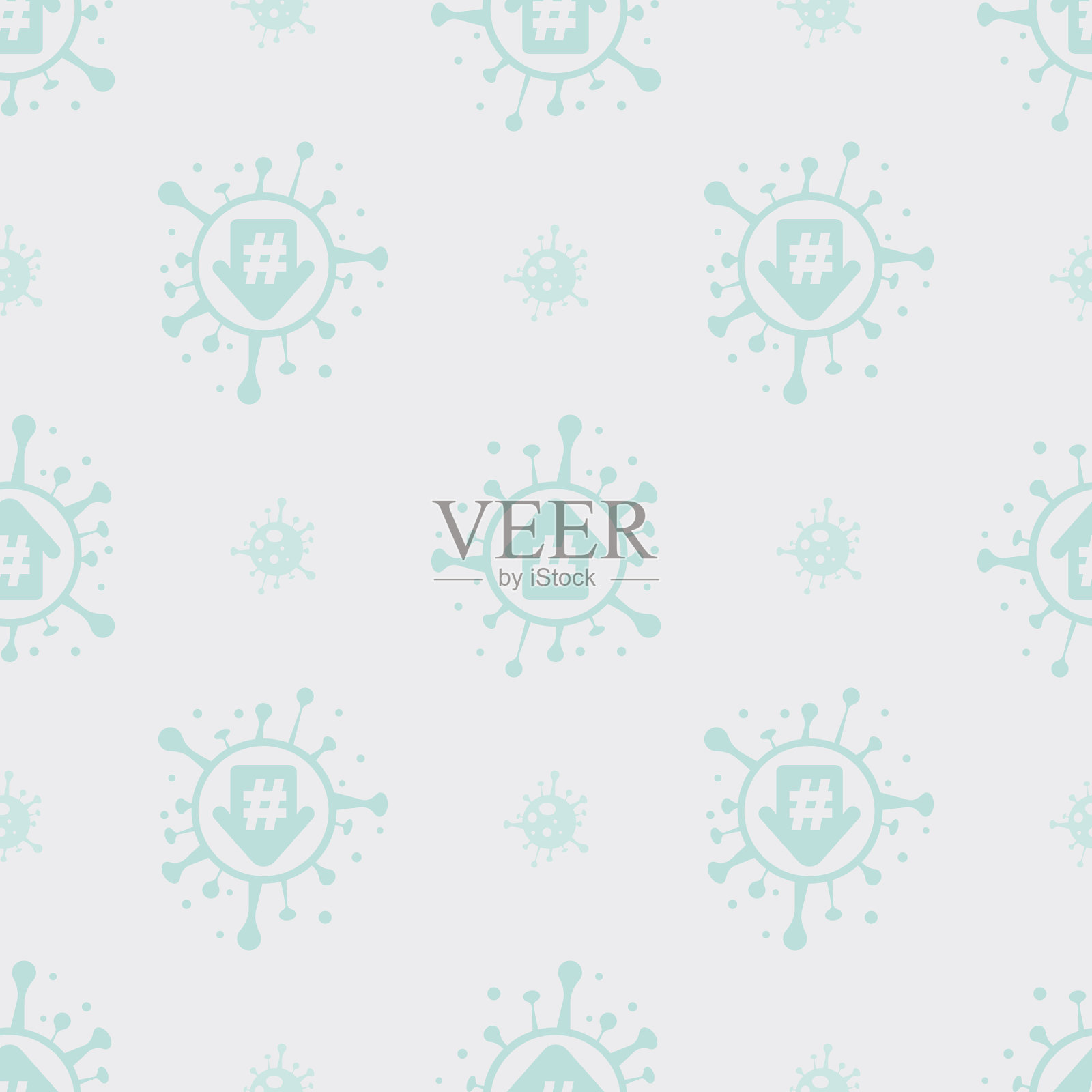 无缝隔离房被包围插画图片素材