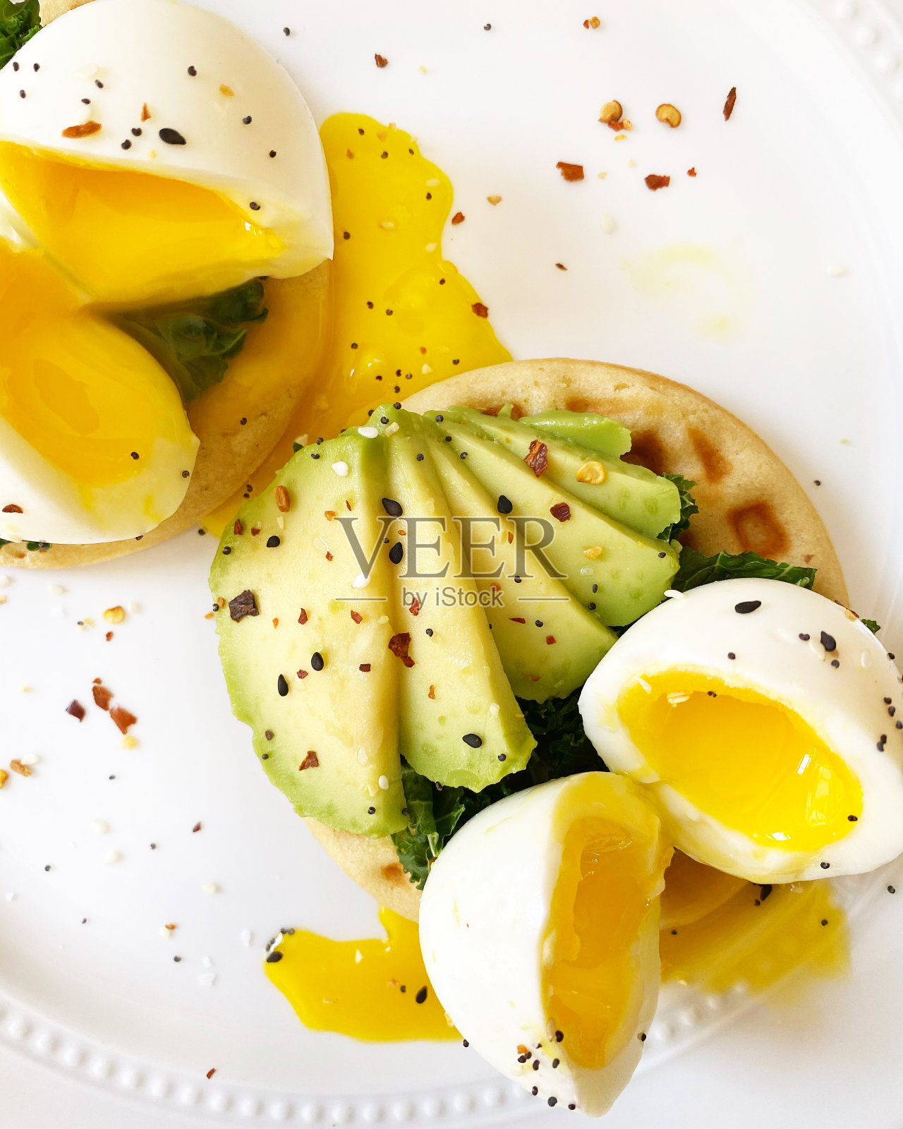 风味极佳的华夫饼干照片摄影图片