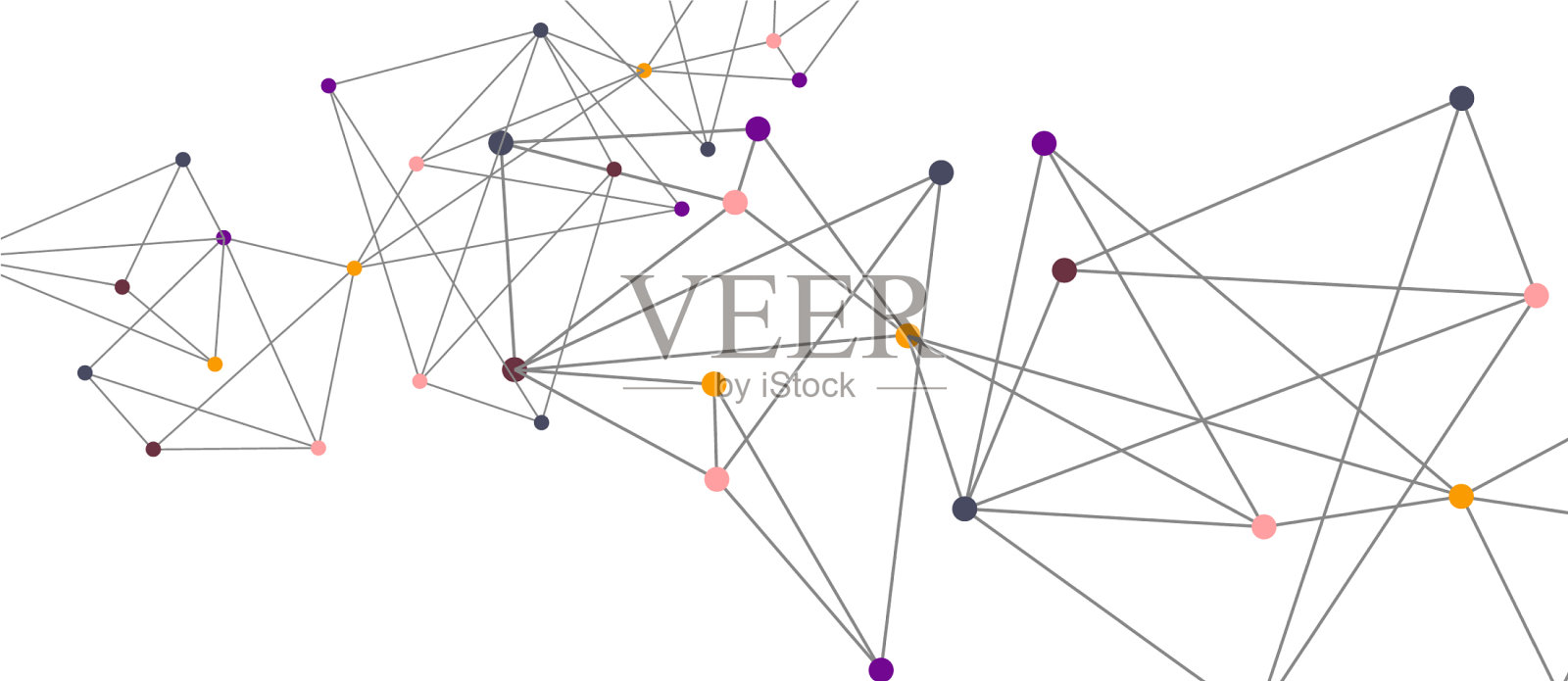 线点连接三角技术设计元素图片