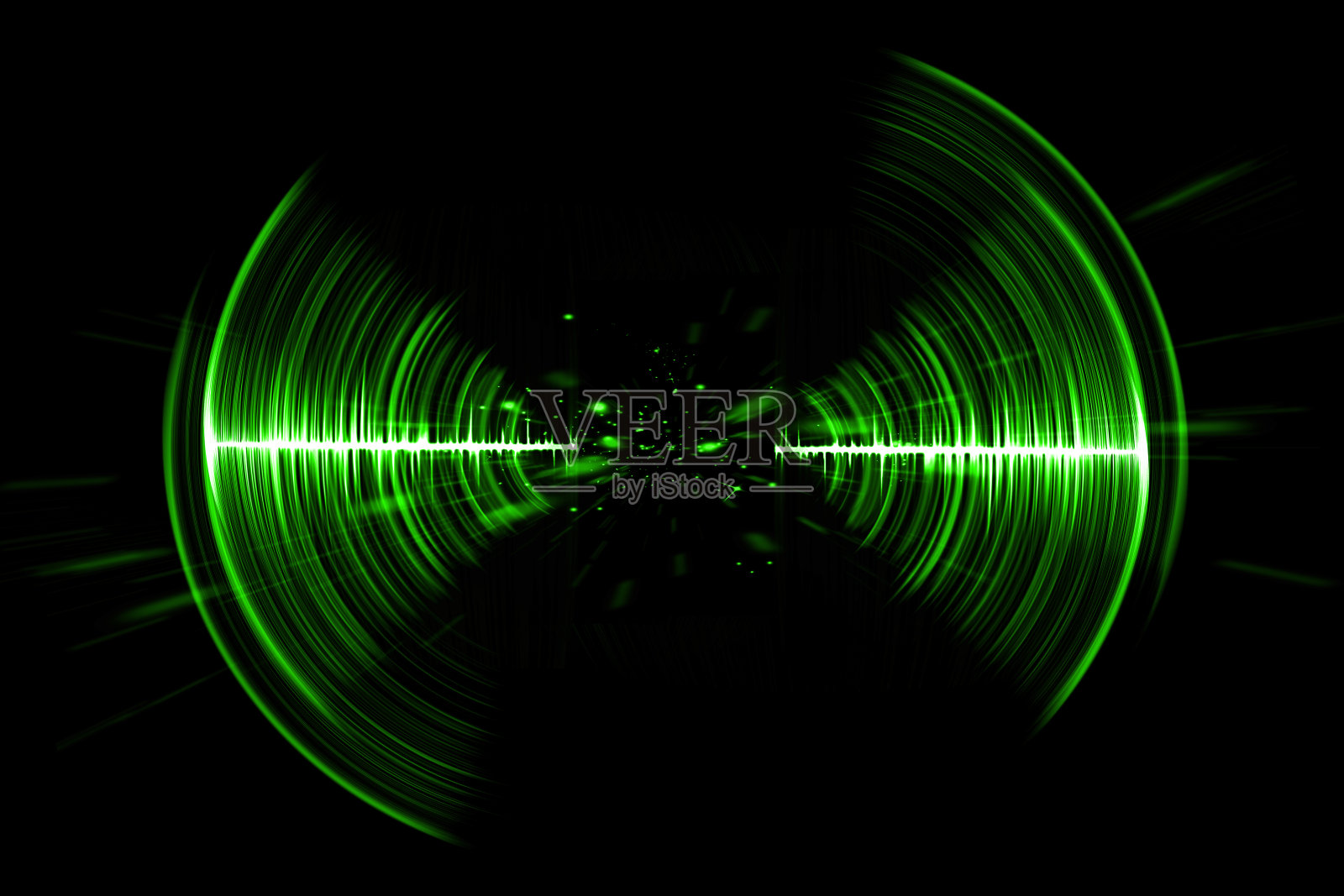 五彩缤纷的霓虹灯声波照片摄影图片