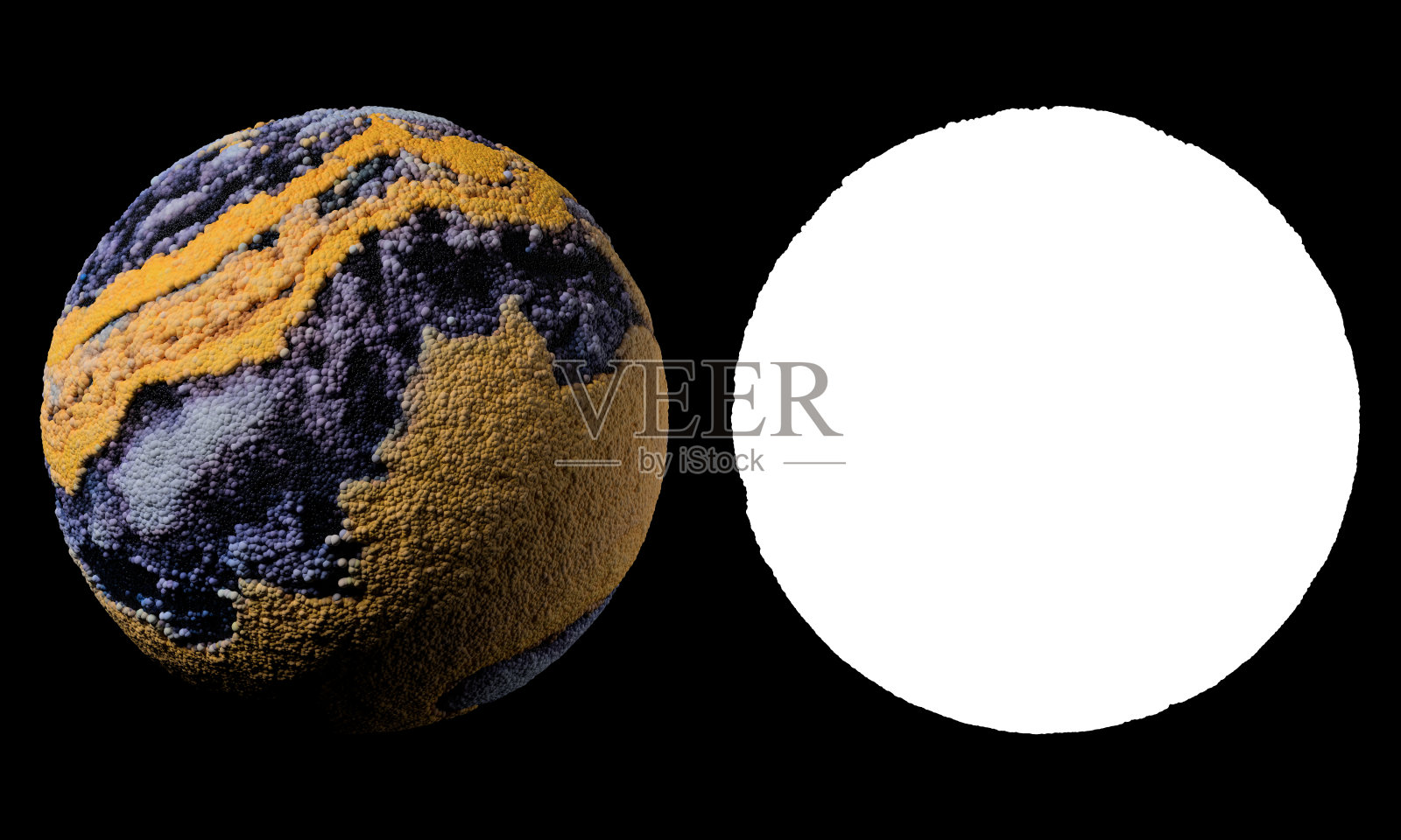 色彩斑斓的充满活力的领域。用光罩隔离。照片摄影图片