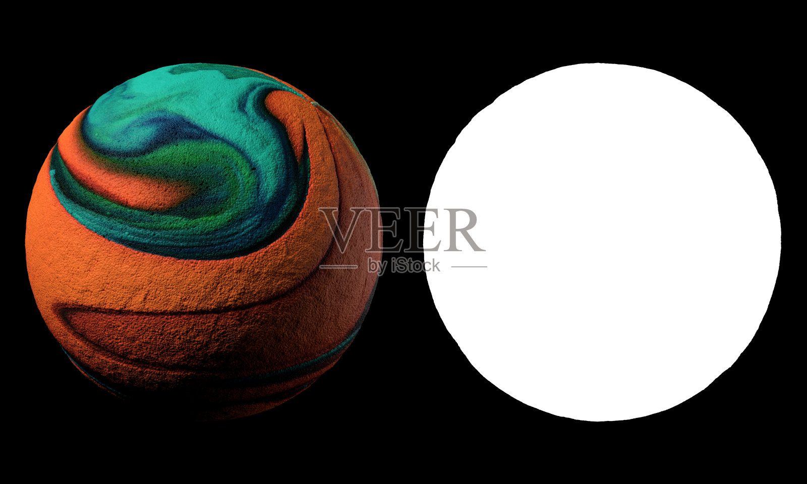 色彩斑斓的充满活力的领域。用光罩隔离。照片摄影图片