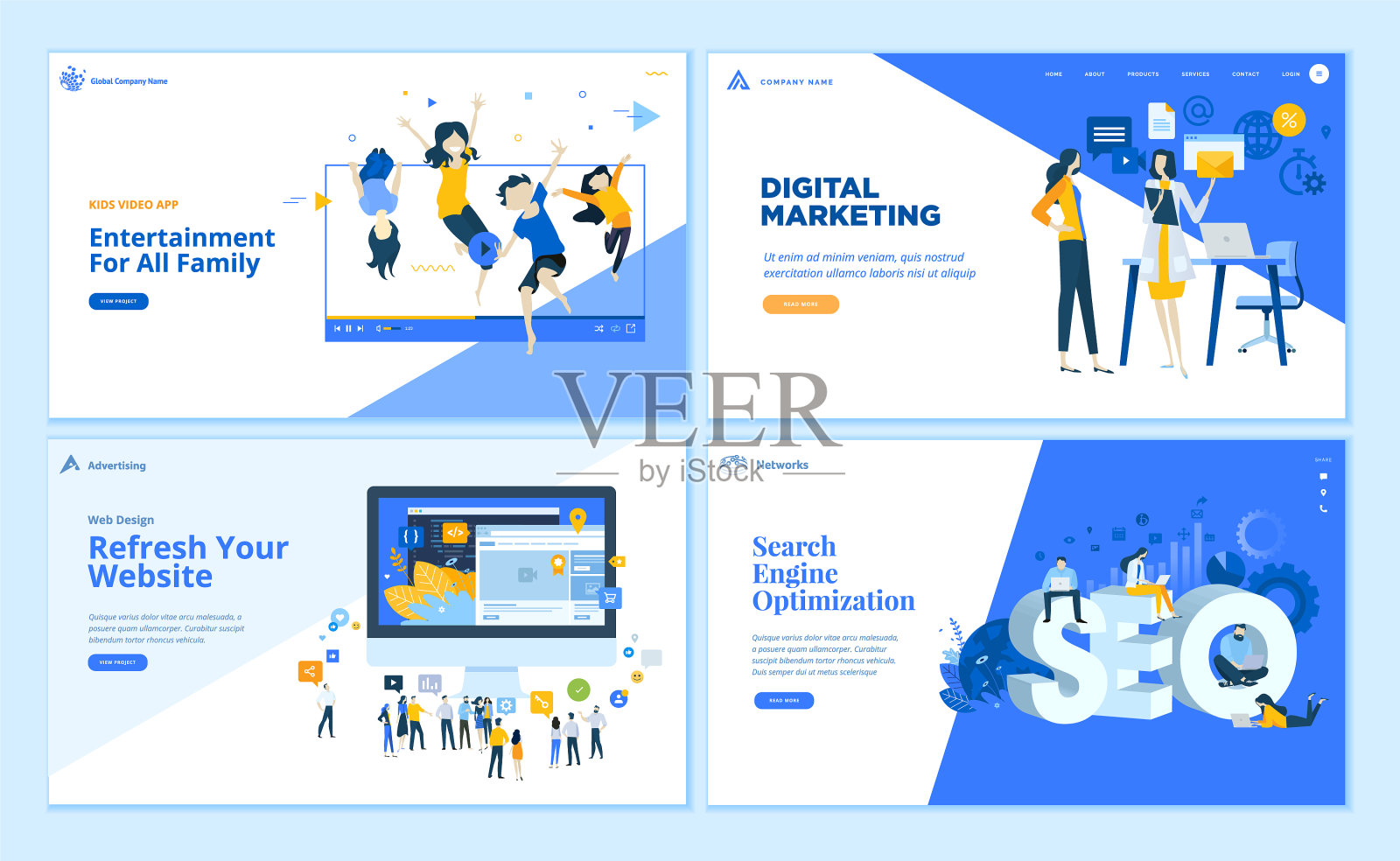 设置平面设计网页模板设计模板素材