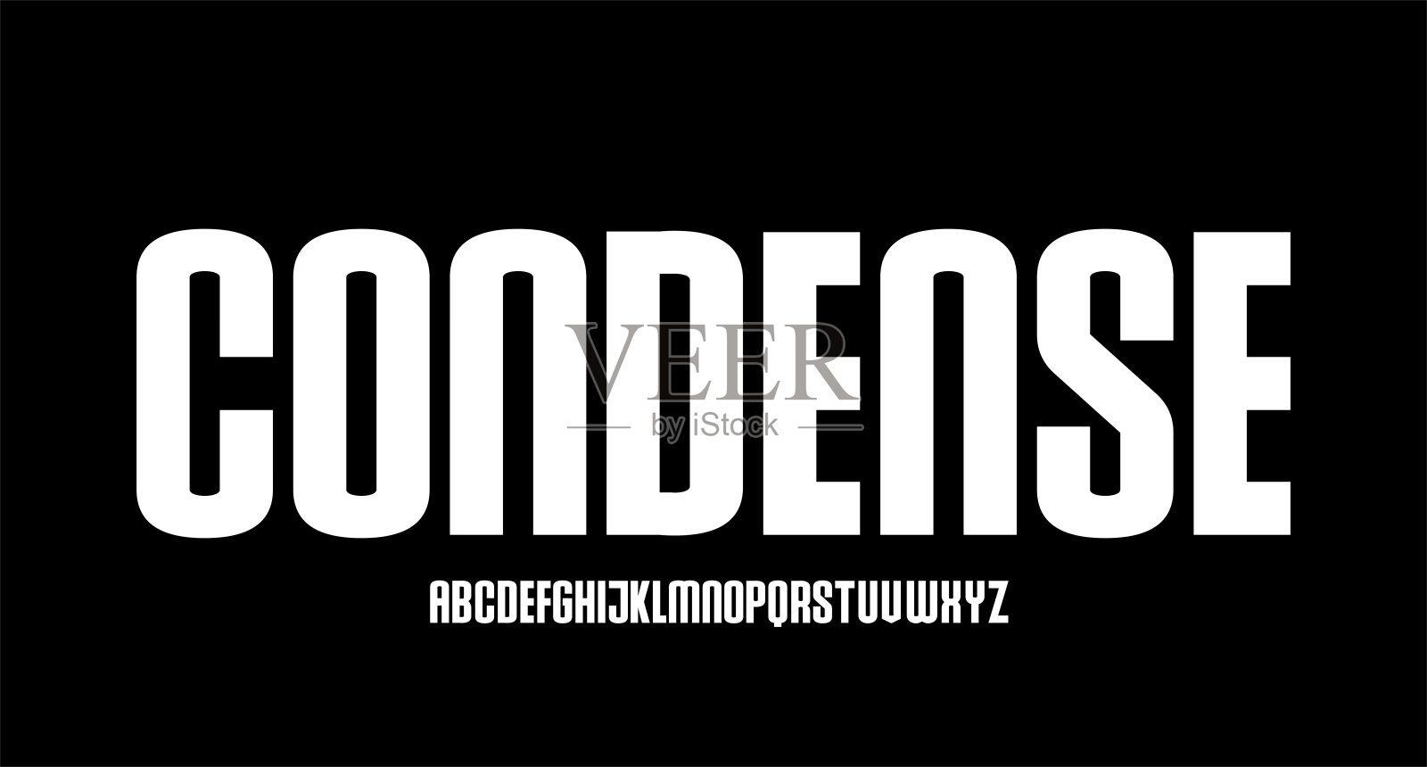 海报和标题行粗体浓缩字体插画图片素材