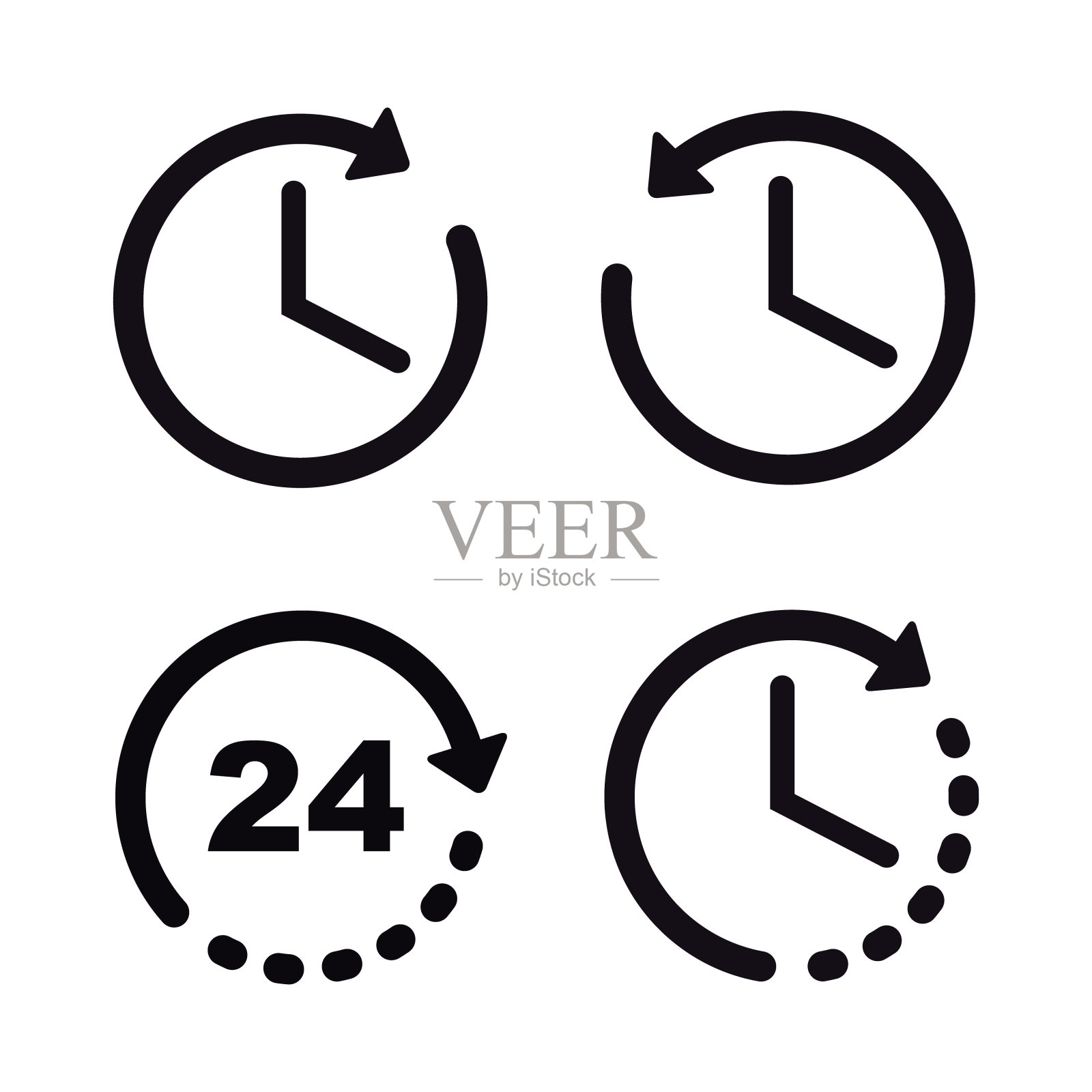 时钟图标符号为您的网站设计图标素材