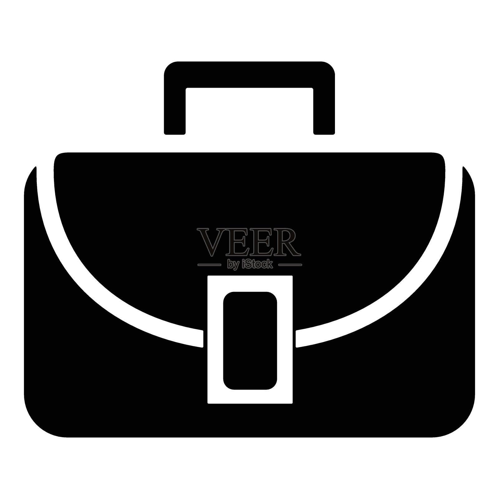 公文包图标。装笔记本或笔记本的包。商务袋，文件袋，为创意网站和移动设计的公事包插图。图标素材