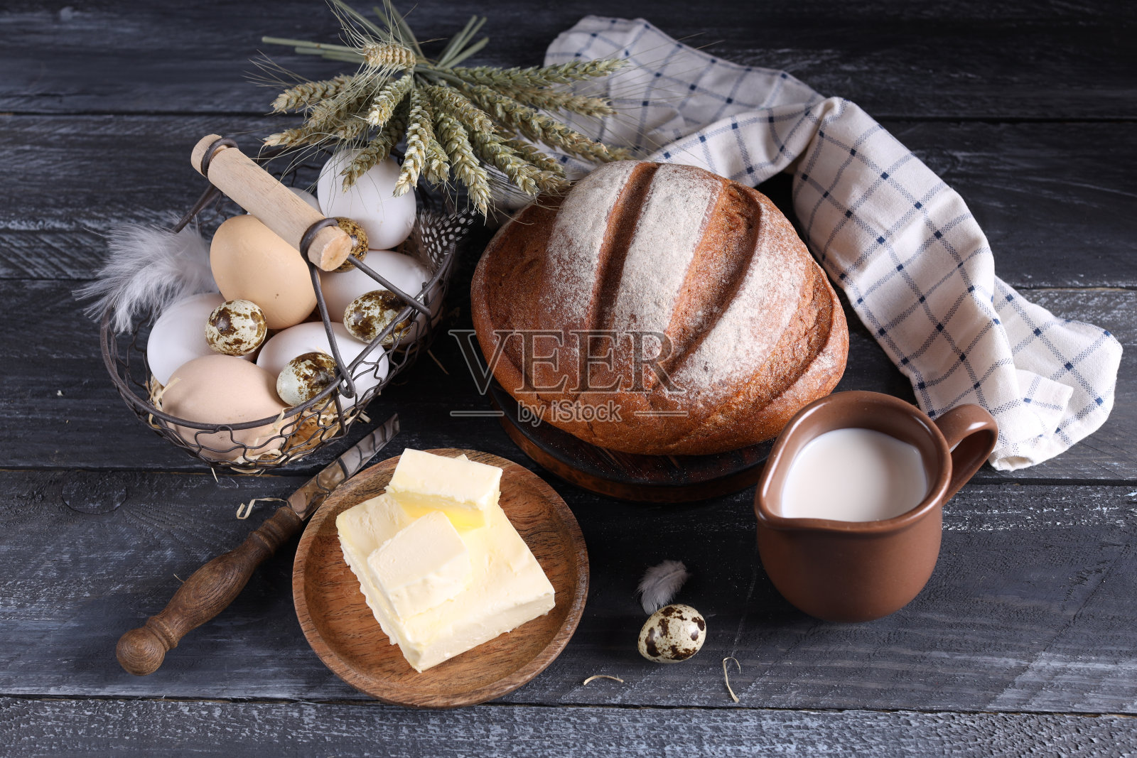 面包和黄油照片摄影图片