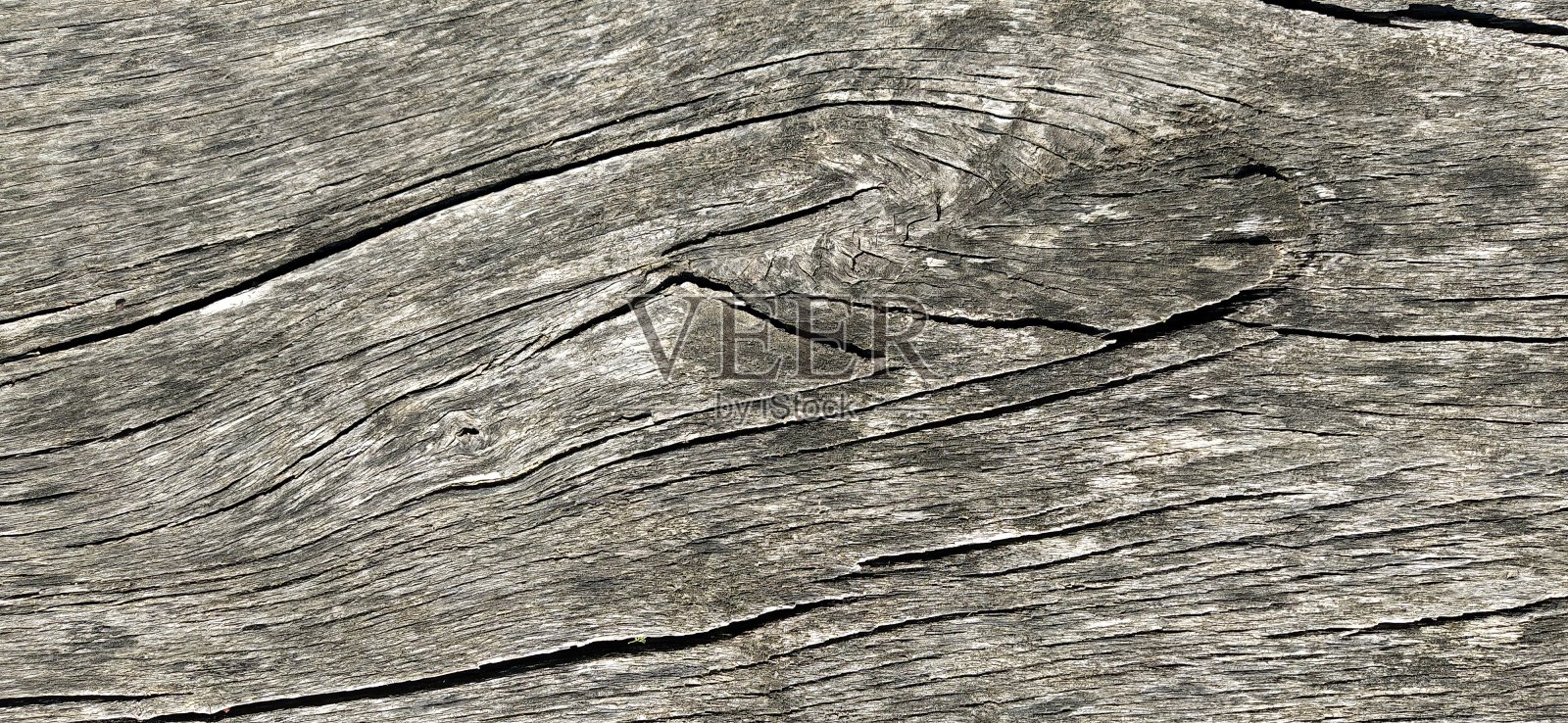 带有裂缝的旧灰色木质纹理。特写横幅照片摄影图片