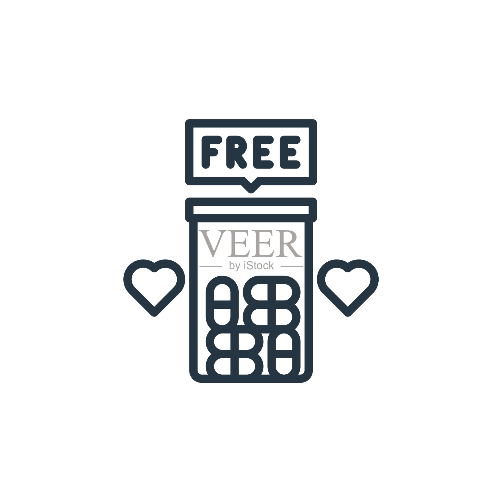 药丸矢量图标孤立在白色背景。轮廓，细线药丸图标，用于网站设计和移动，应用程序开发。细线药丸轮廓图标矢量插图。插画图片素材