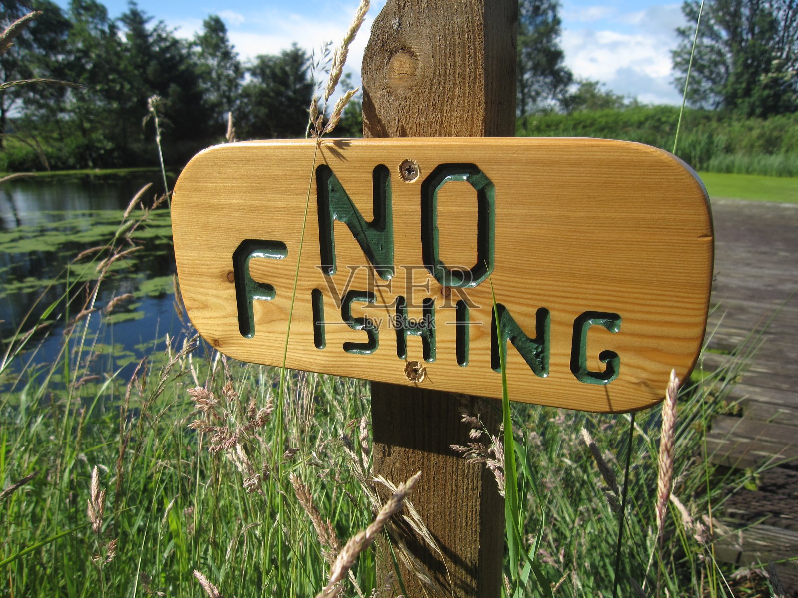 禁止钓鱼标志照片摄影图片