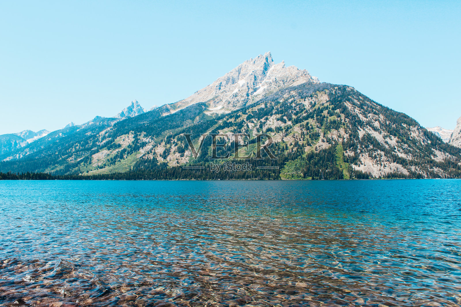 提顿国家公园的一条河照片摄影图片