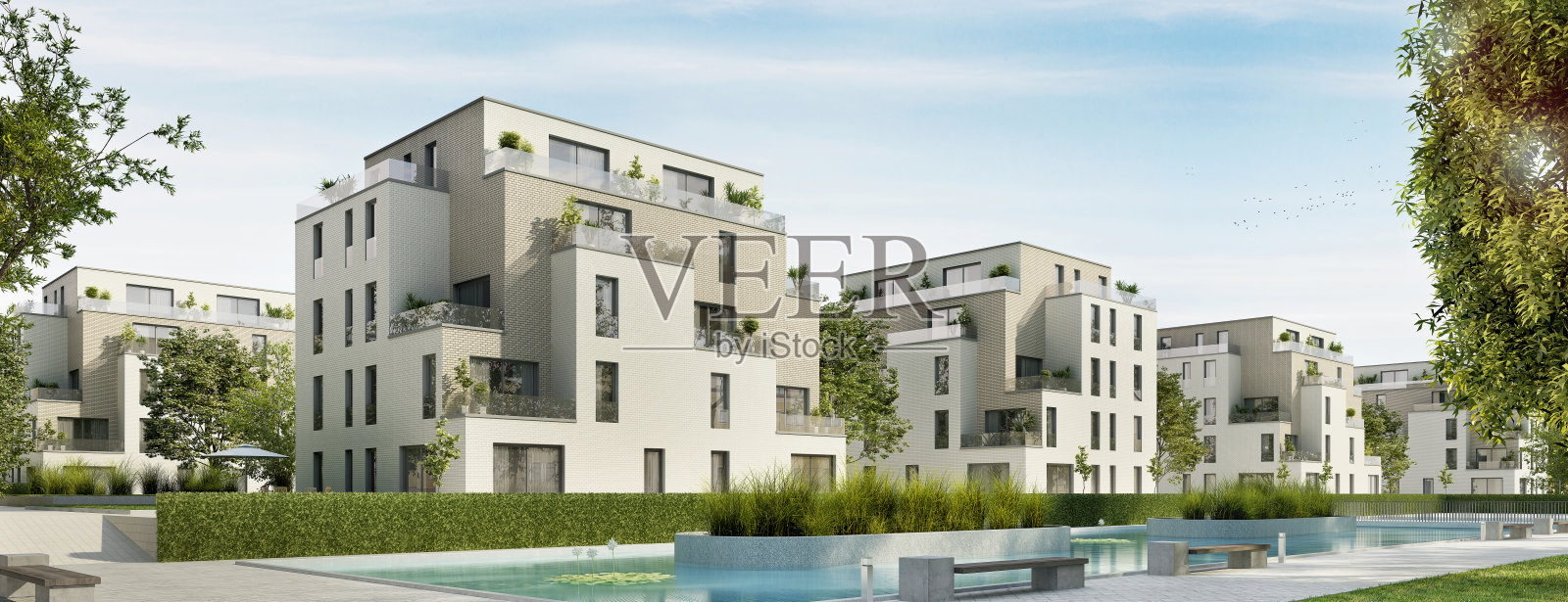 现代住宅建筑照片摄影图片