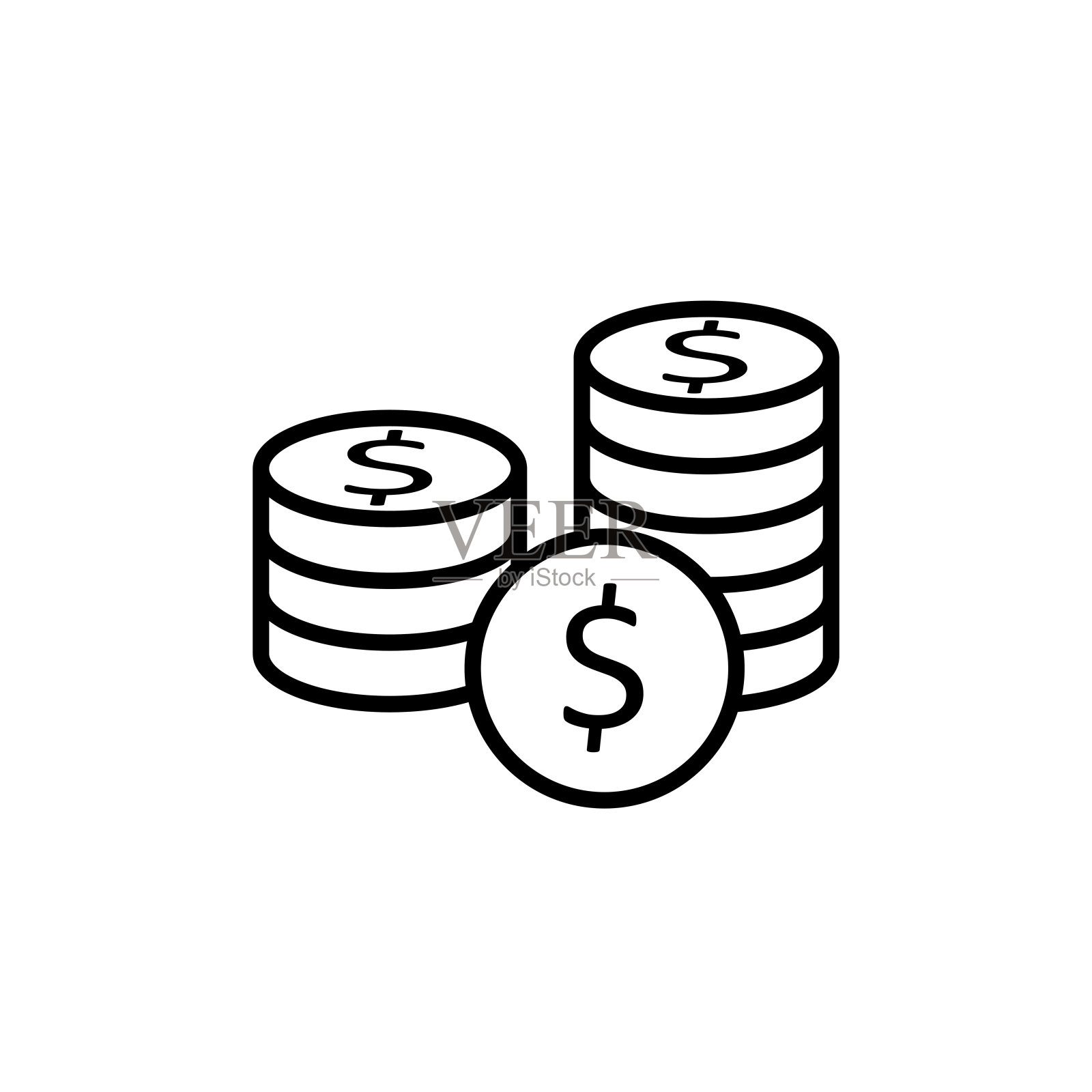 金钱图标矢量设计模板插画图片素材