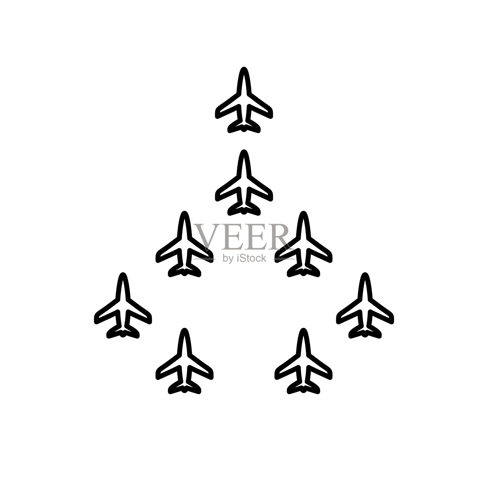 平面编队图标，插图设计模板设计元素图片