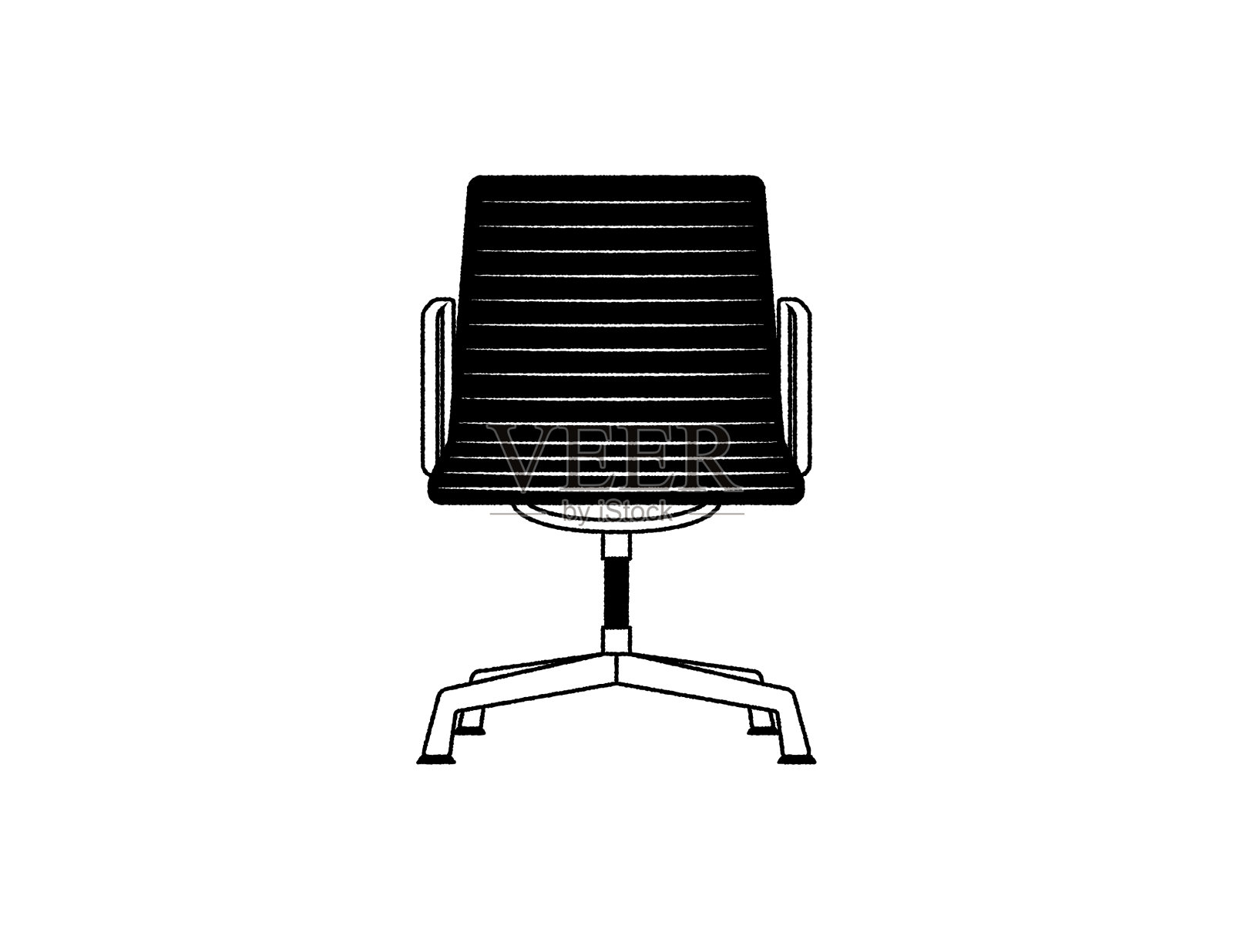 黑白纹理办公椅设计元素图片