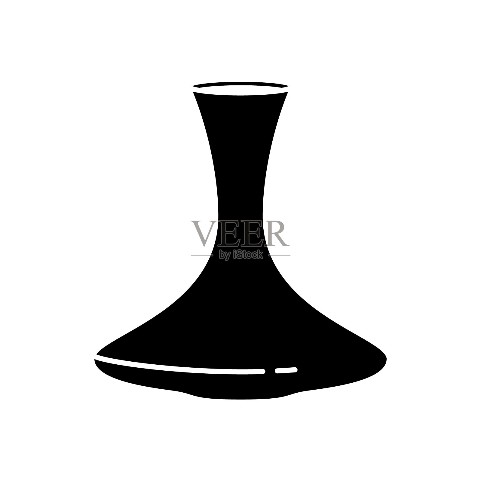 轮廓玻璃水瓶插画图片素材