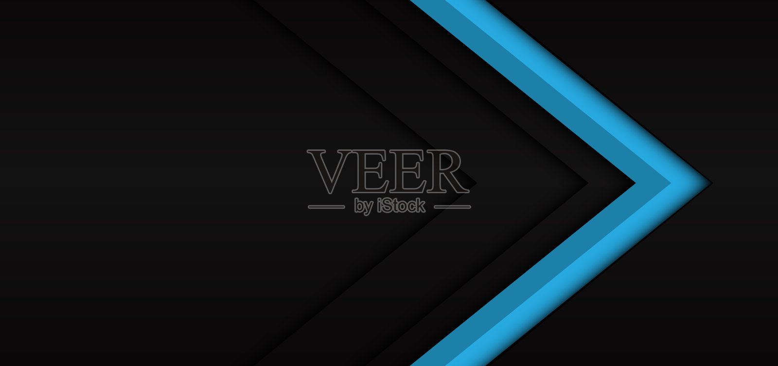 抽象的蓝色箭头暗影方向上的黑色空白空间设计现代未来主义背景矢量插图插画图片素材