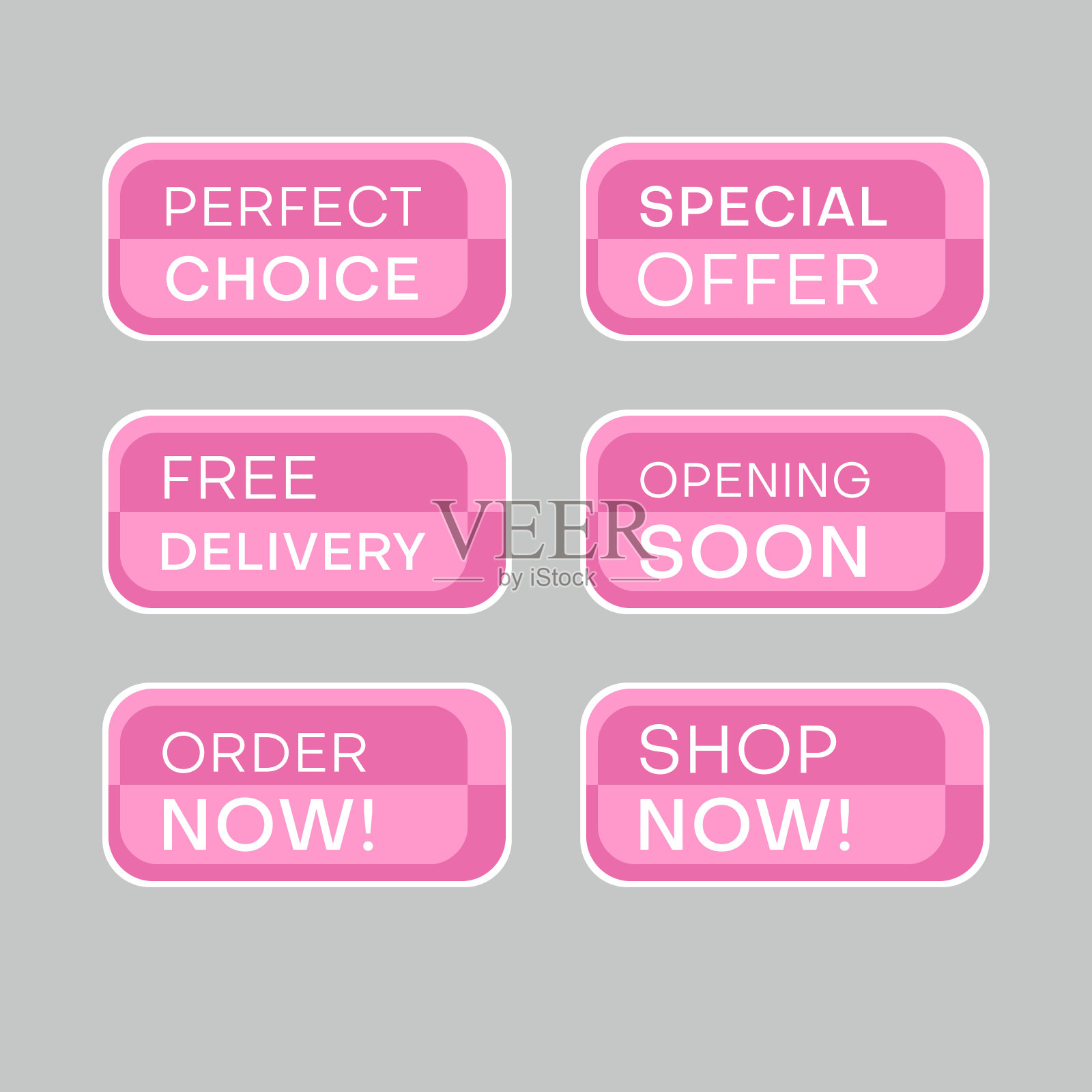 一套折扣标签。永恒易读的彩色设计。插画图片素材