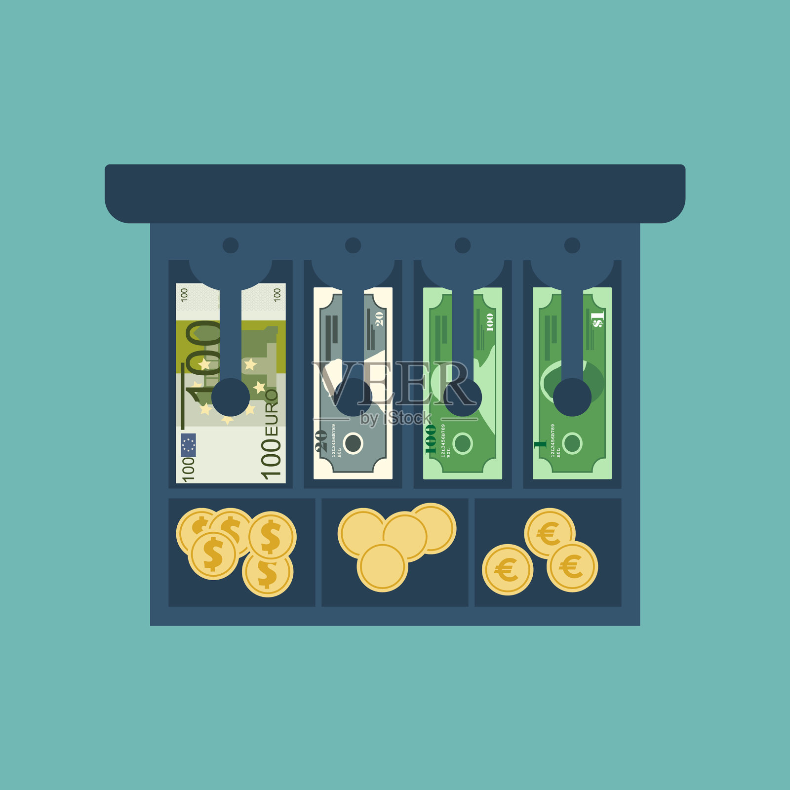 财务概念平面设计插画图片素材