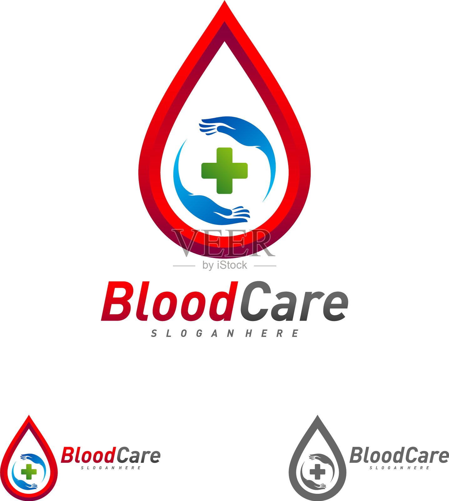 血液护理标志模板创意滴血插画图片素材