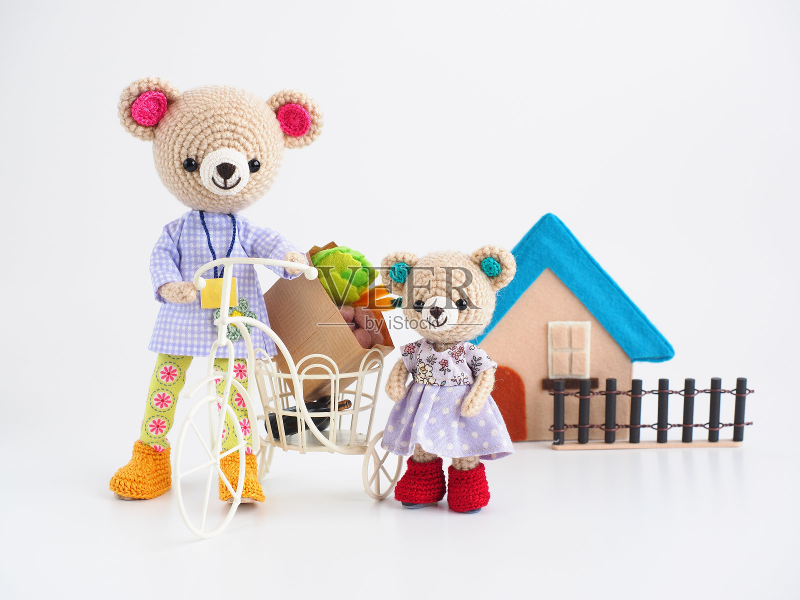 可爱的小动物。购物照片摄影图片