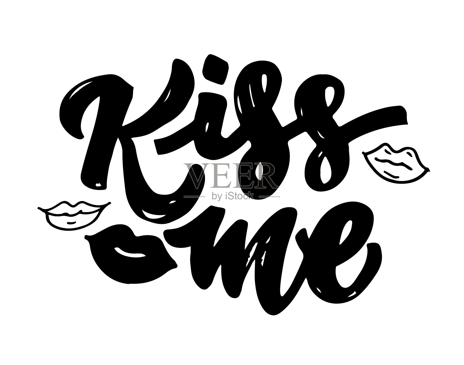 灵感可爱的手绘涂鸦字母引用。字体艺术海报，横幅，艺术，t恤设计，网络。设计元素图片