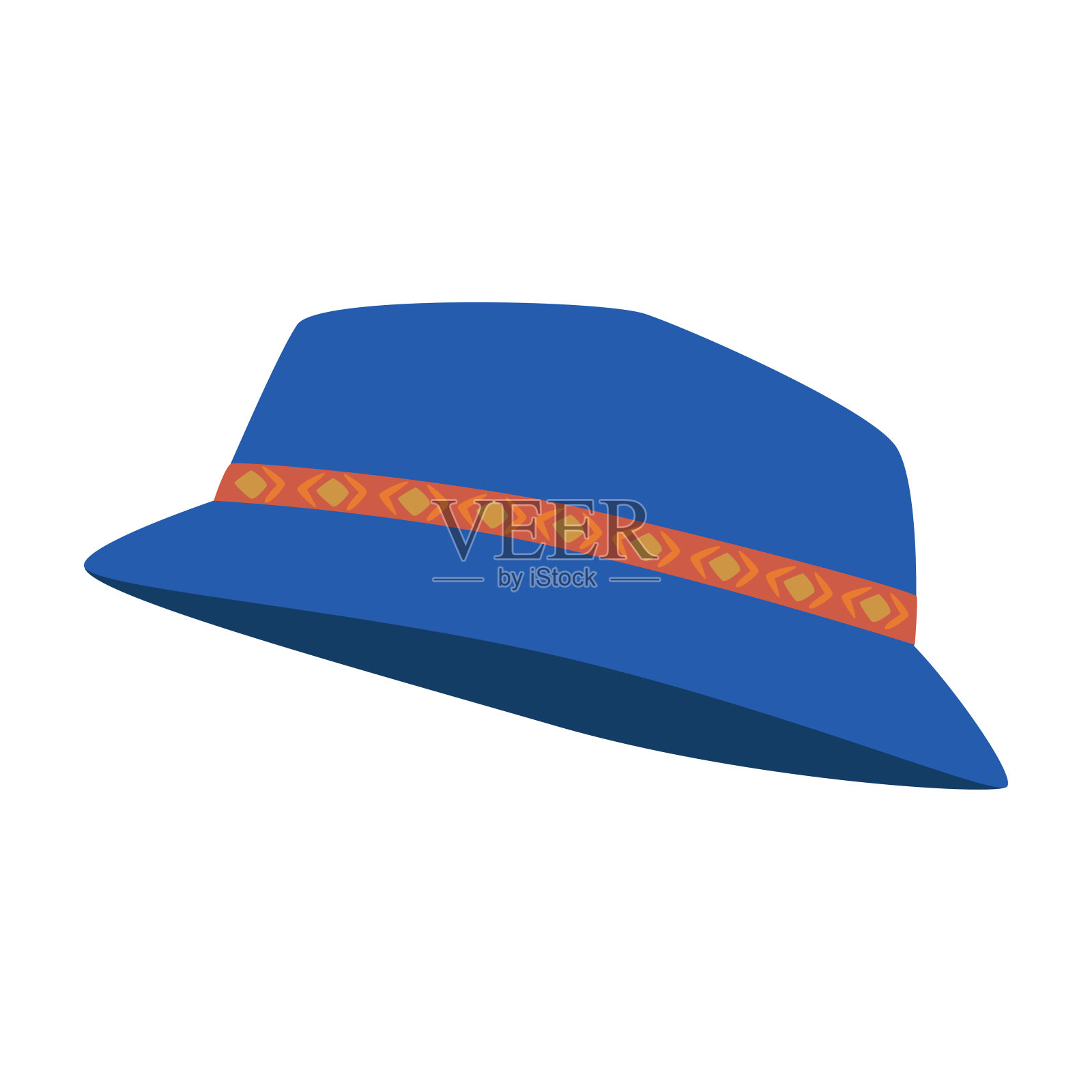 登山时戴的帽子的插图。设计元素图片