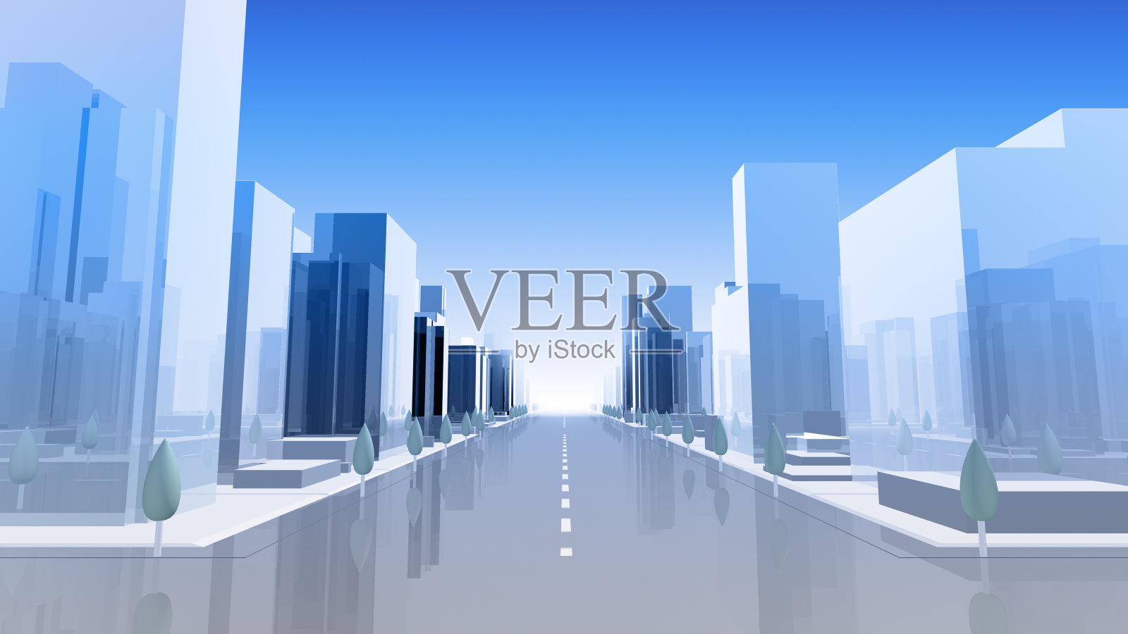 城市建筑简约现代摩天楼商业街道背景照片摄影图片