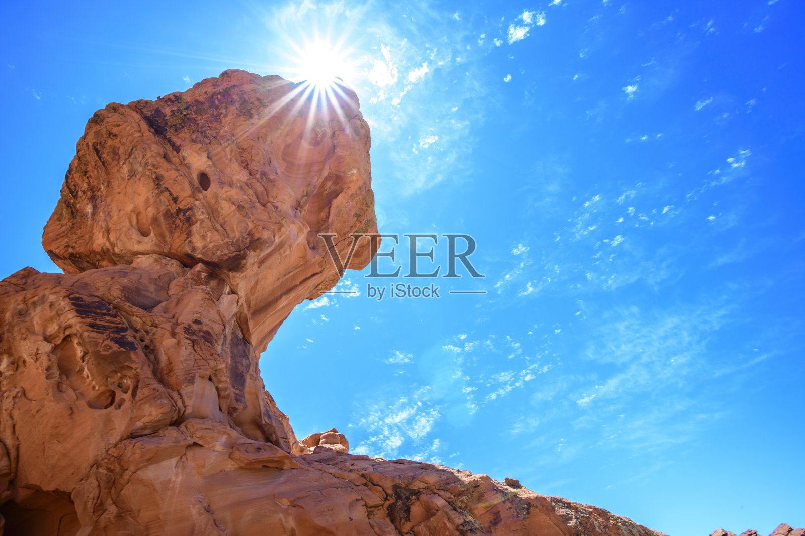 拉斯维加斯附近的红岩照片摄影图片