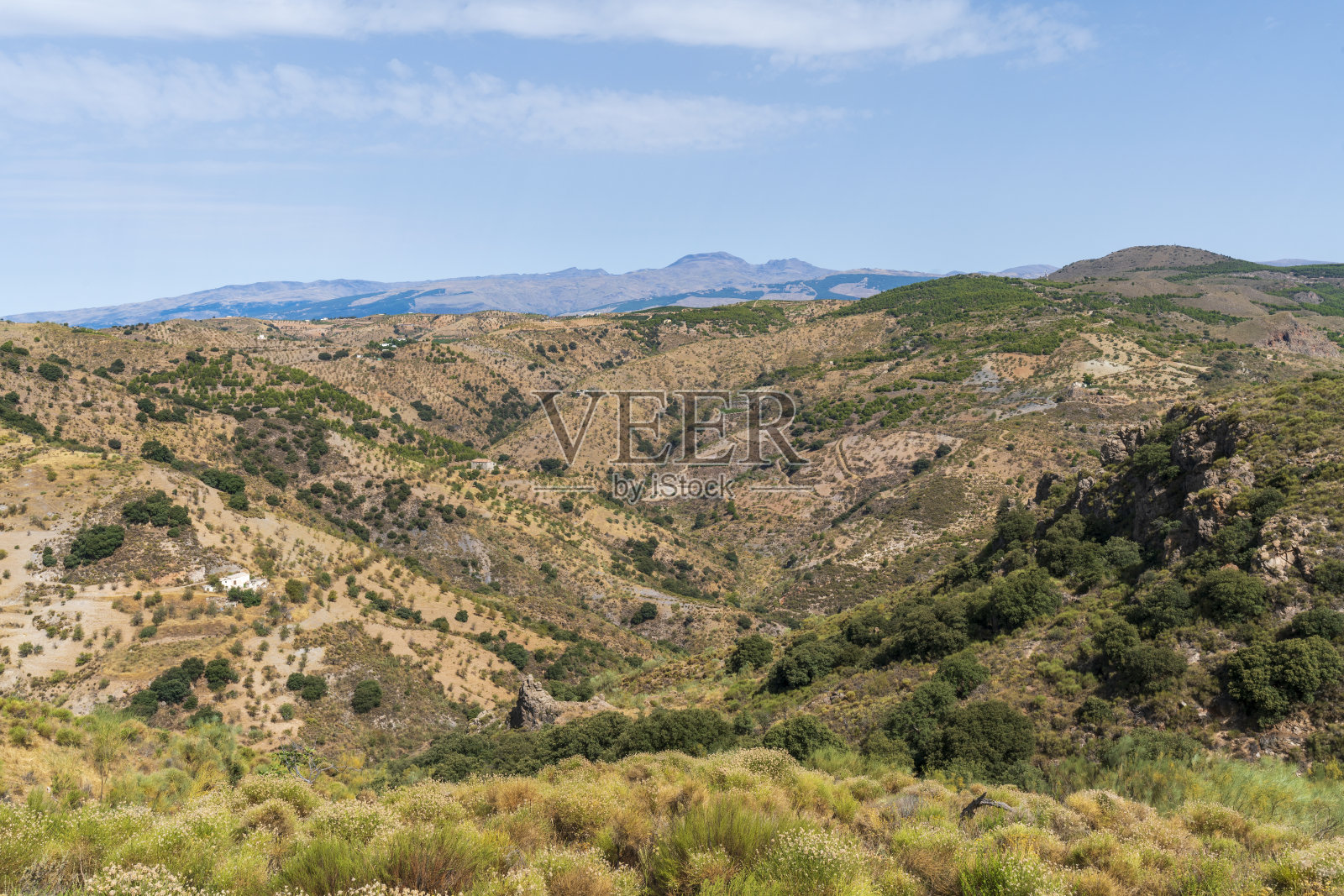 西班牙南部的山区照片摄影图片